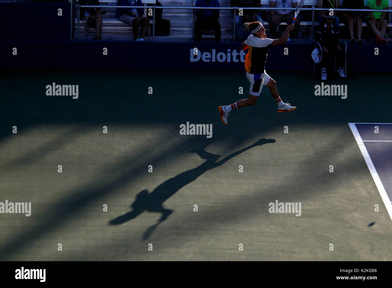 New York, United States. 31st Aug, 2017. US Open Tennis: New York, 31 August, 2017 - Austria's Dominic Thiem during his second round match against Taylor Frtiz of the United States at the US Open in Flushing Meadows, New York. Credit: Adam Stoltman/Alamy Live News Stock Photo