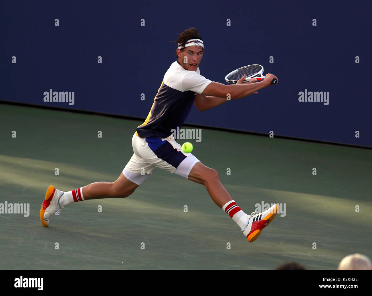 New York, United States. 31st Aug, 2017. US Open Tennis: New York, 31 August, 2017 - Austria's Dominic Thiem during his second round match against Taylor Frtiz of the United States at the US Open in Flushing Meadows, New York. Credit: Adam Stoltman/Alamy Live News Stock Photo