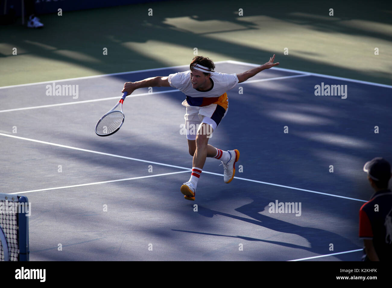 New York, United States. 31st Aug, 2017. US Open Tennis: New York, 31 August, 2017 - Austria's Dominic Thiem during his second round match against Taylor Frtiz of the United States at the US Open in Flushing Meadows, New York. Credit: Adam Stoltman/Alamy Live News Stock Photo