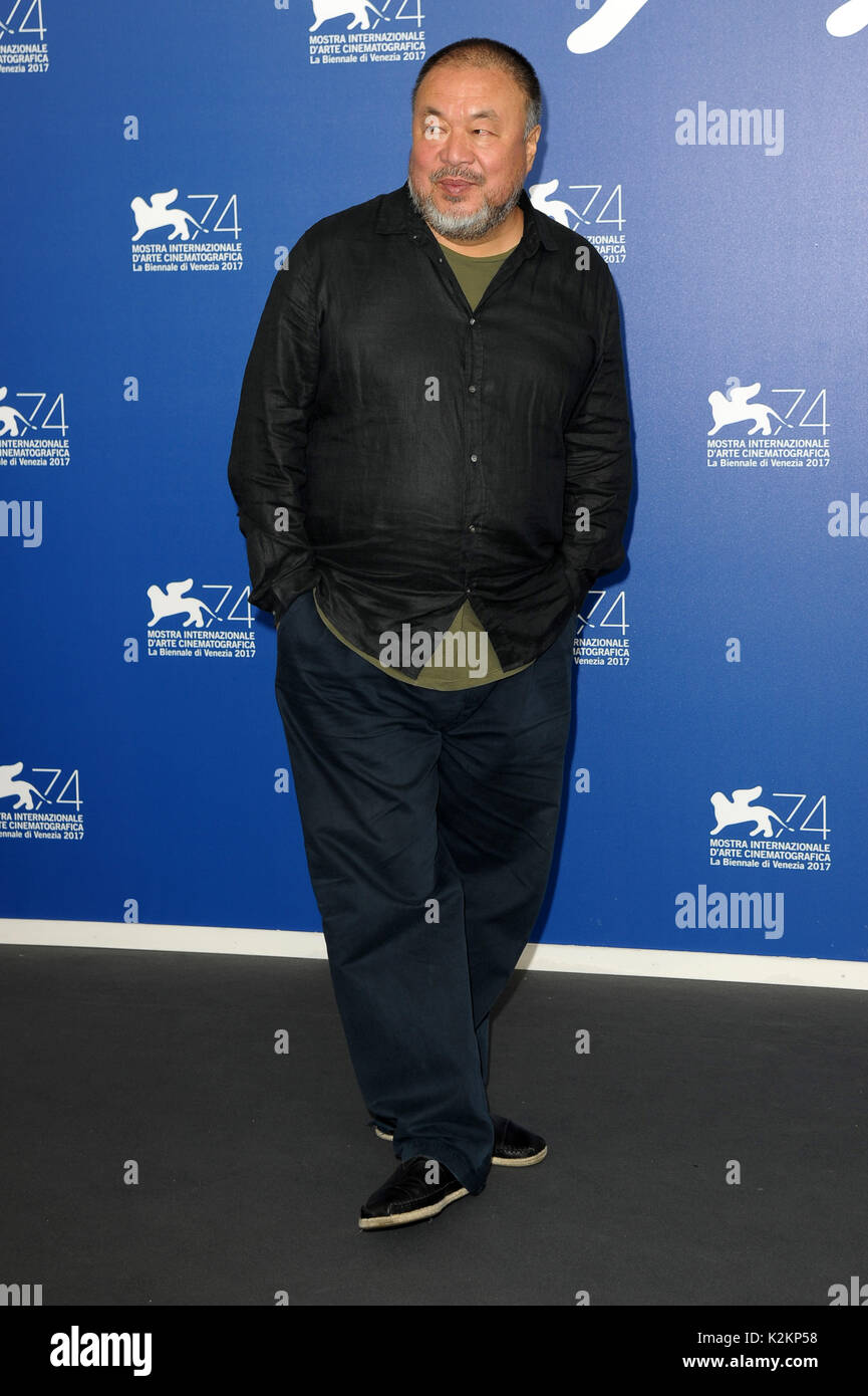 Venice, Italy. 01st Sep, 2017. 74th Venice Film Festival, Photocall film 'Human Flow' Pictured: Ai Weiwei Credit: Independent Photo Agency Srl/Alamy Live News Stock Photo