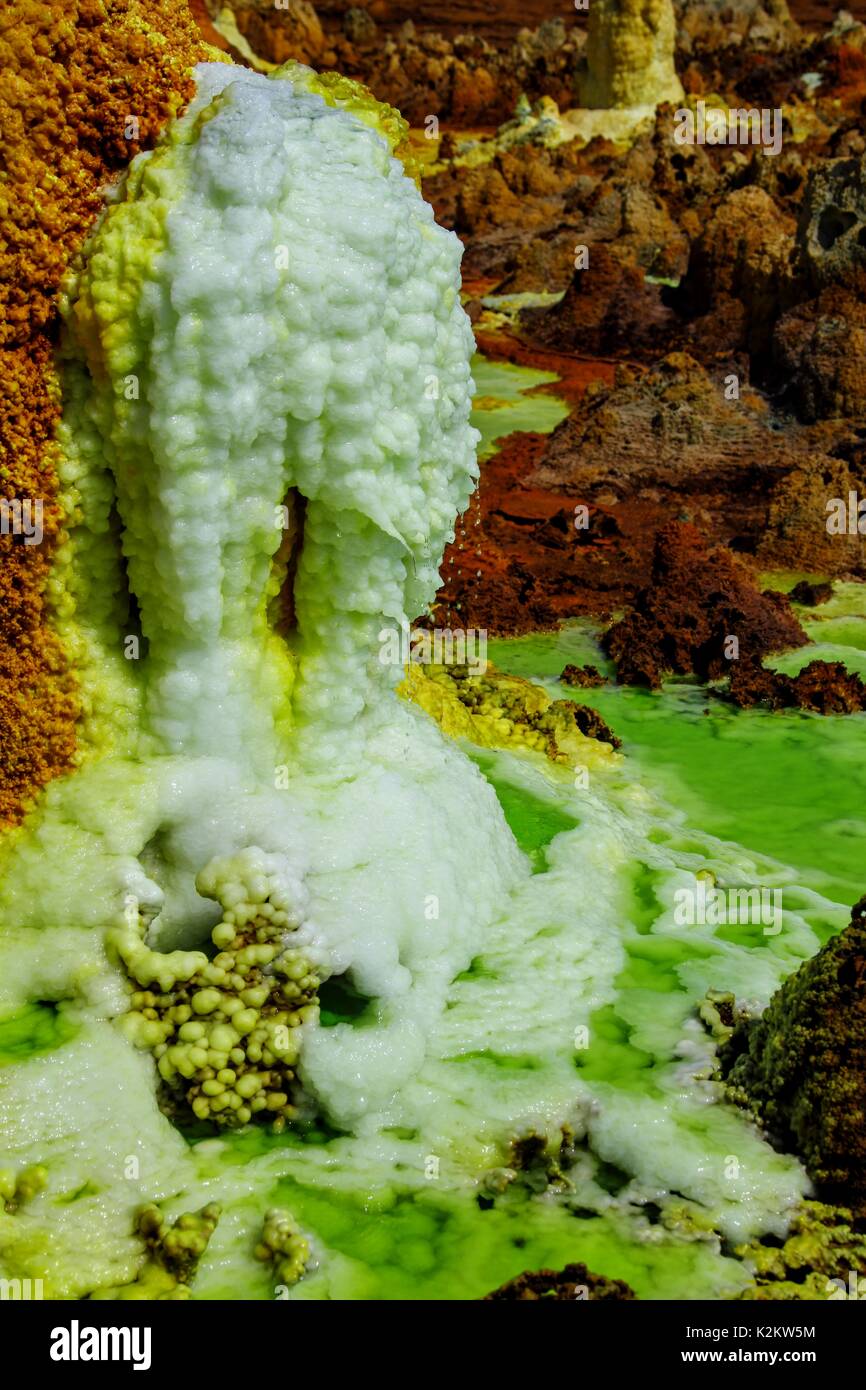 Dallol volcano Danakil depression Ethiopia Stock Photo - Alamy