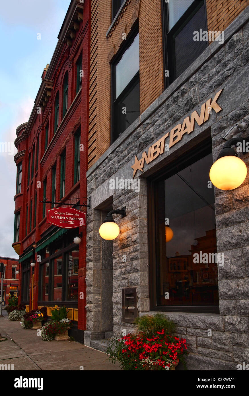 Hamilton , New York, USA. August 12, 2017. View of downtown Hamilton