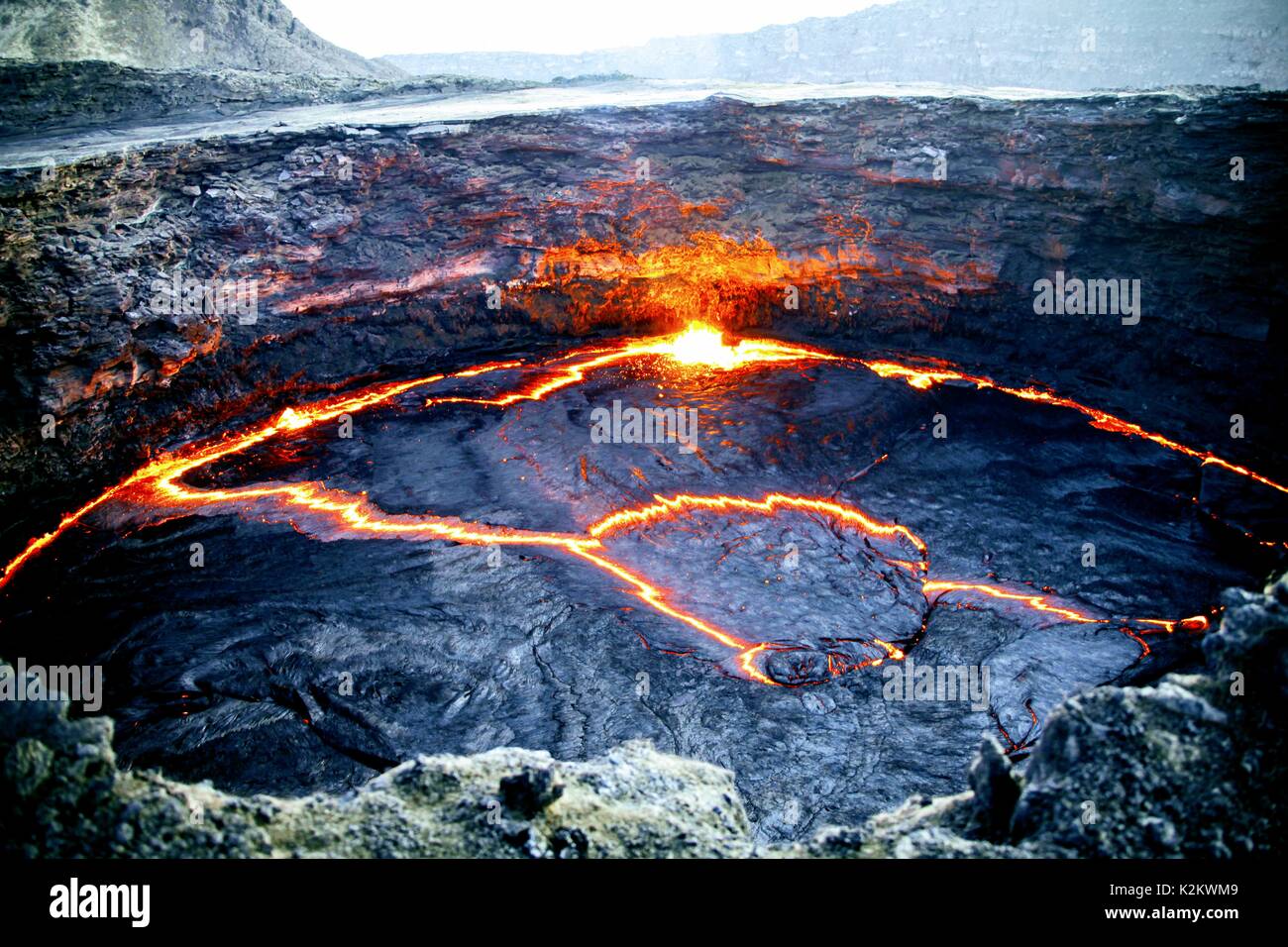 Erta Ale volcano Danakil depression Afar Ethiopia Stock Photo - Alamy