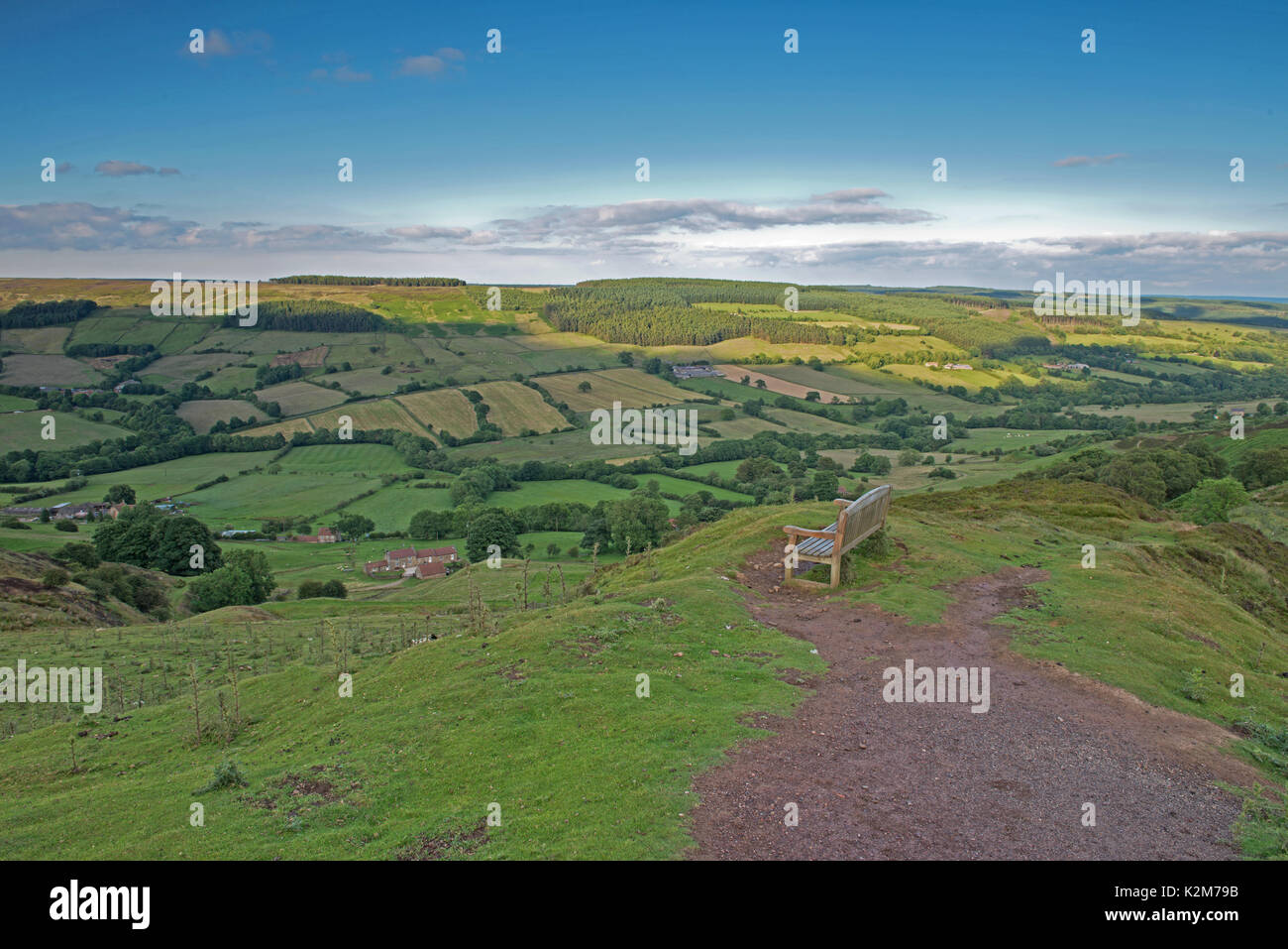 Rosedale Abbey from Bank Top, North Yorkshire Moors, North Yorkshire, England, Uk, United Kingdom, GB, Great Britain. Stock Photo
