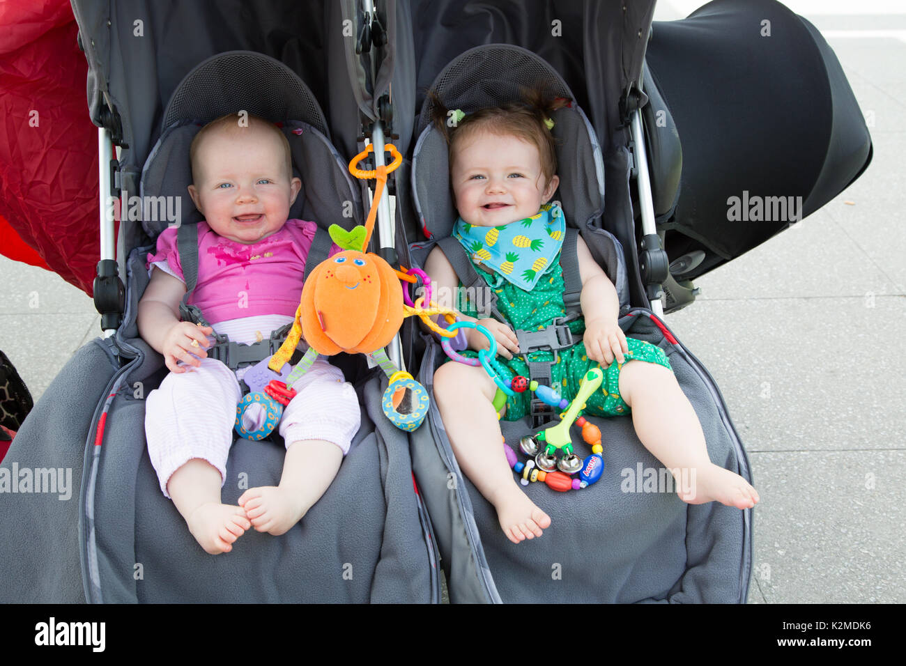 Flying with twin girls in double buggy at the airport London