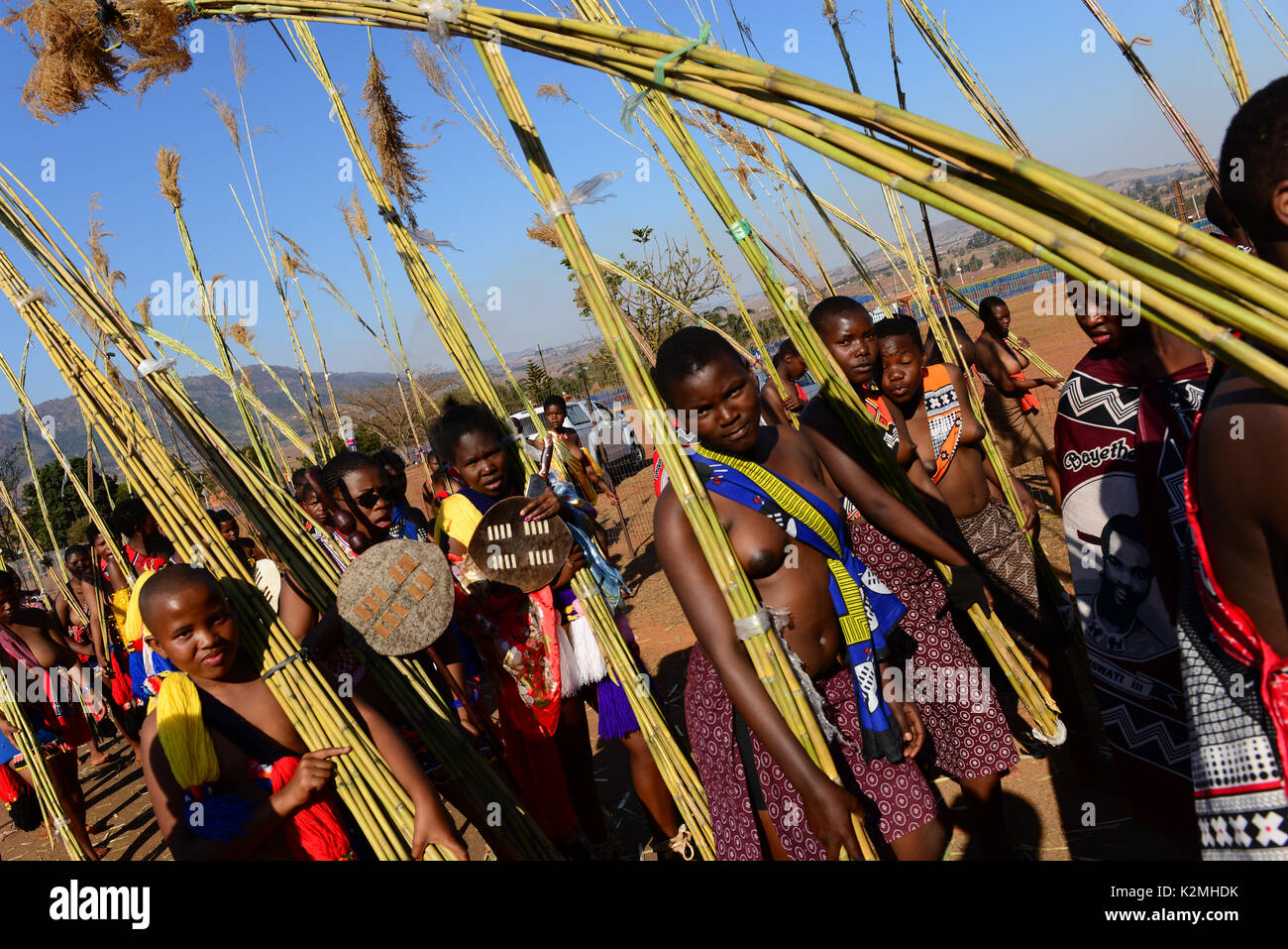 Swaziland Umhlanga Reed Dance Stock Photo Alamy