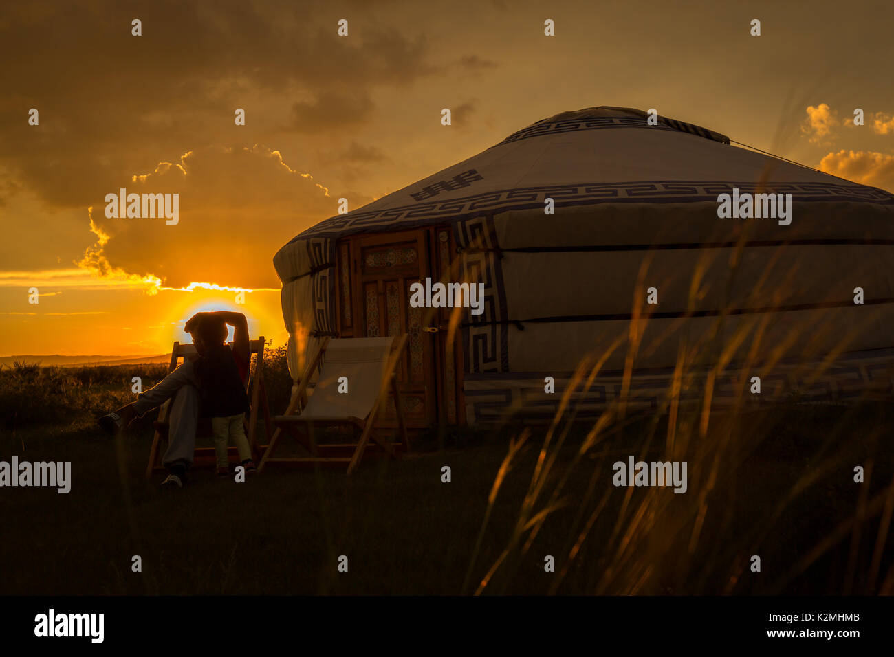 Mongolia yurt family hi-res stock photography and images - Alamy