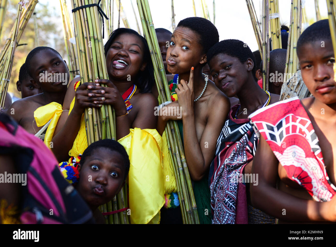 Swaziland Umhlanga Reed Dance Stock Photo - Alamy