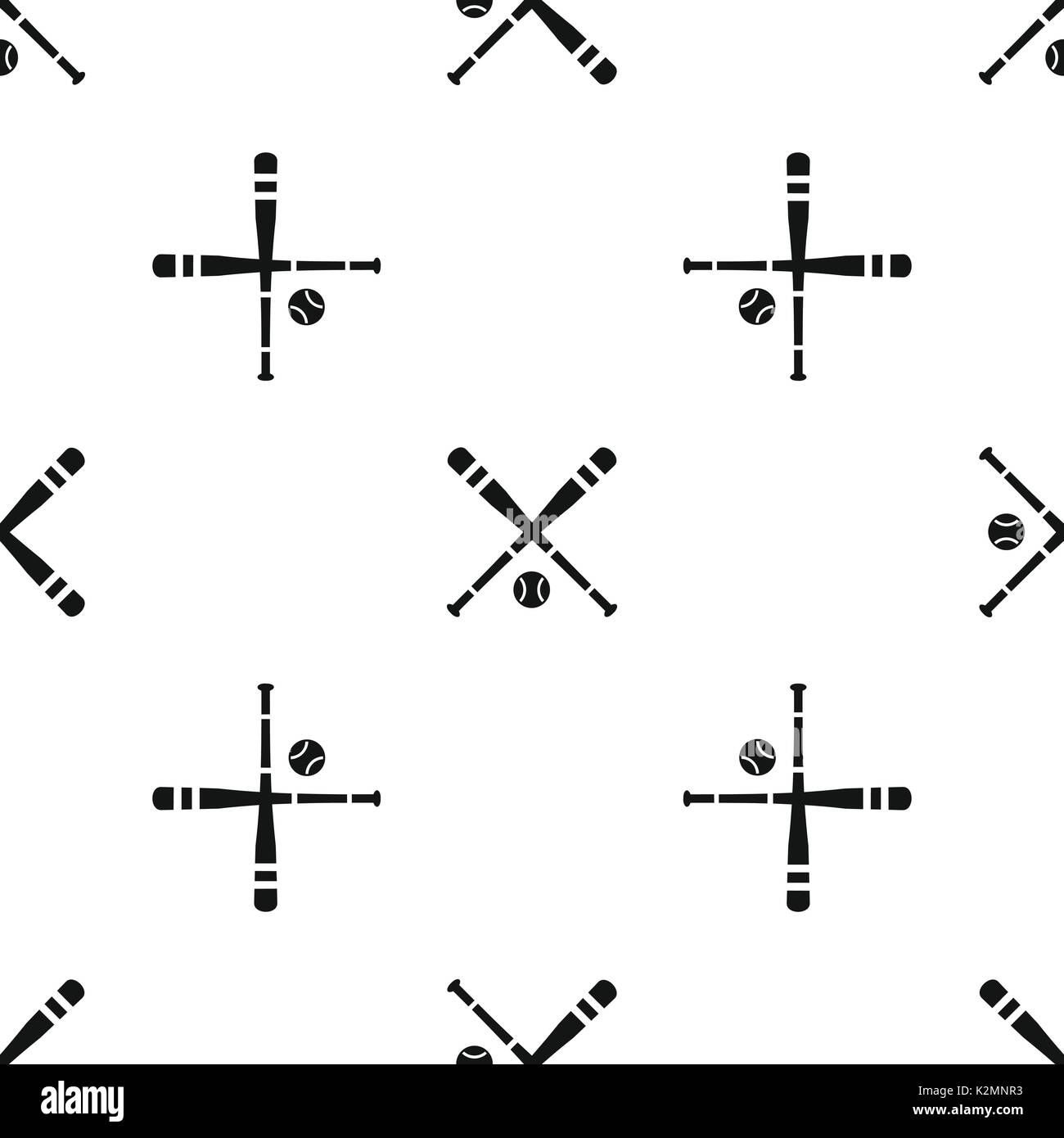 Baseball bat and ball pattern seamless black Stock Vector Image &amp; Art ...