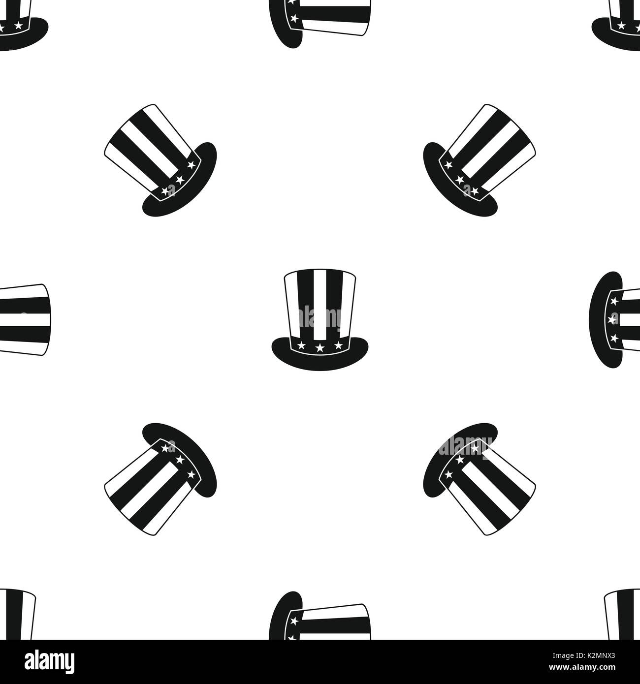 American hat pattern seamless black Stock Vector Image & Art Alamy
