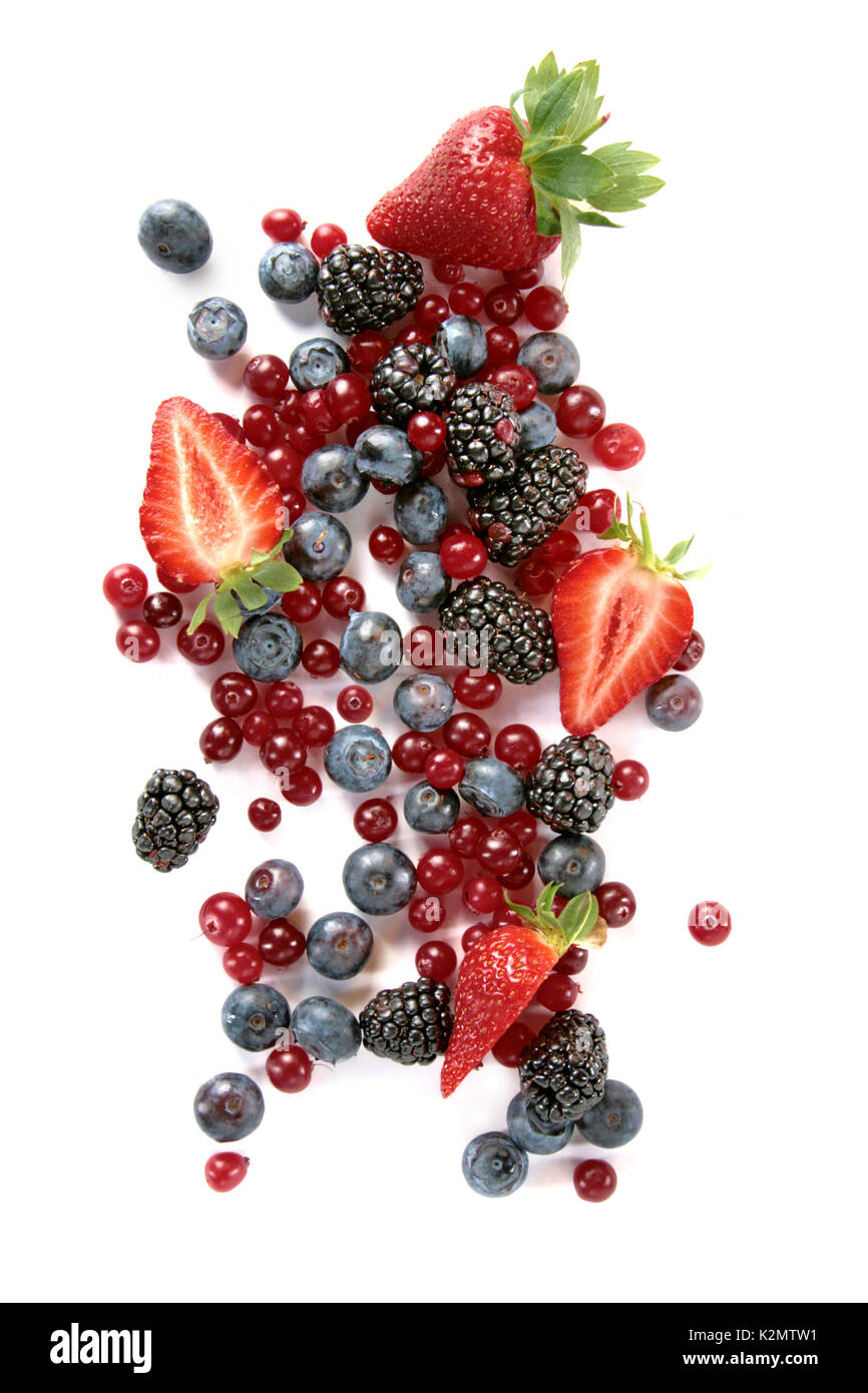 Fresh and mixed fruits. Healthy eating, dieting Stock Photo