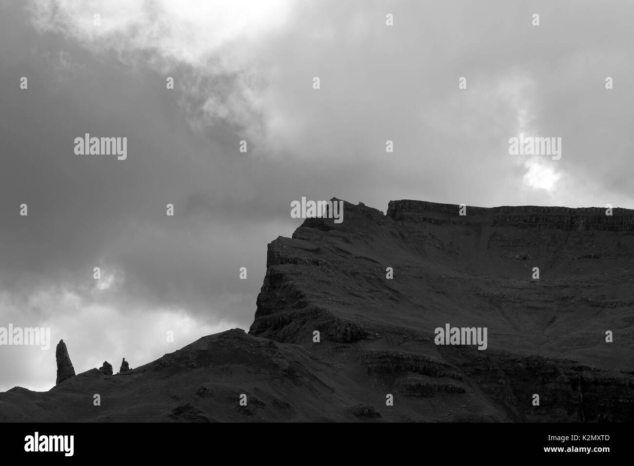 trotternish ridge with the old man of storr in the background isle of ...