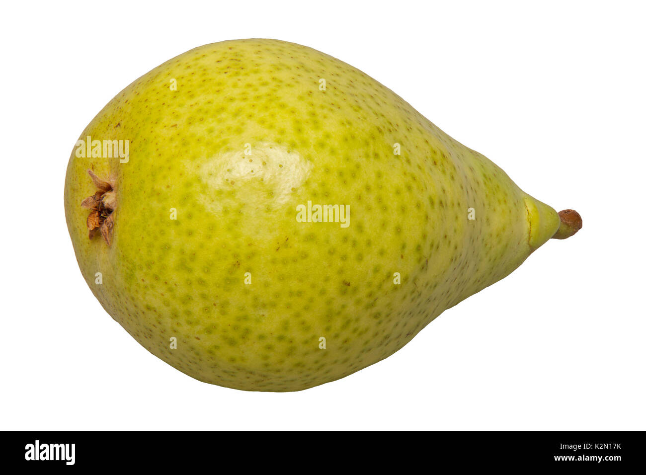 Green pear isolated on a white background Stock Photo - Alamy