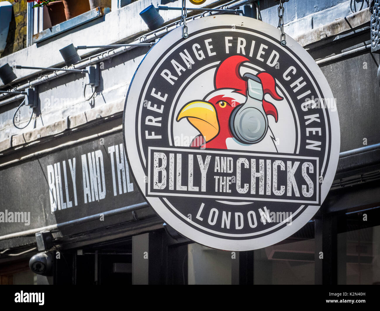 Billy and the Chicks fried chicken restaurant in St Anne's Court Soho, central London Stock Photo
