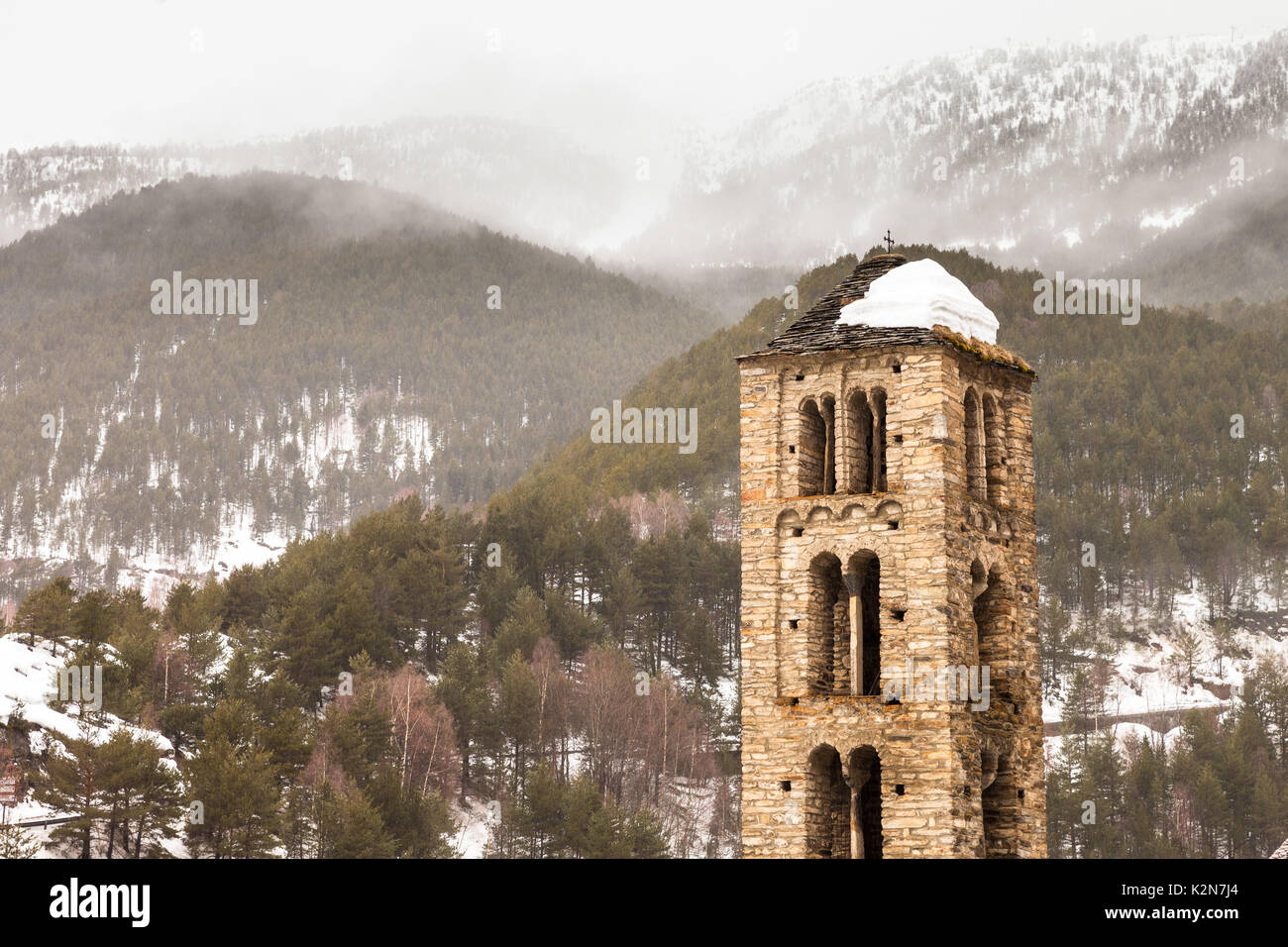 Pre-romanesque churchs in Andorra Stock Photo