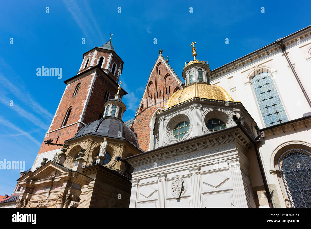 The cathedral within the medieval Wawel Castle. Stock Photo