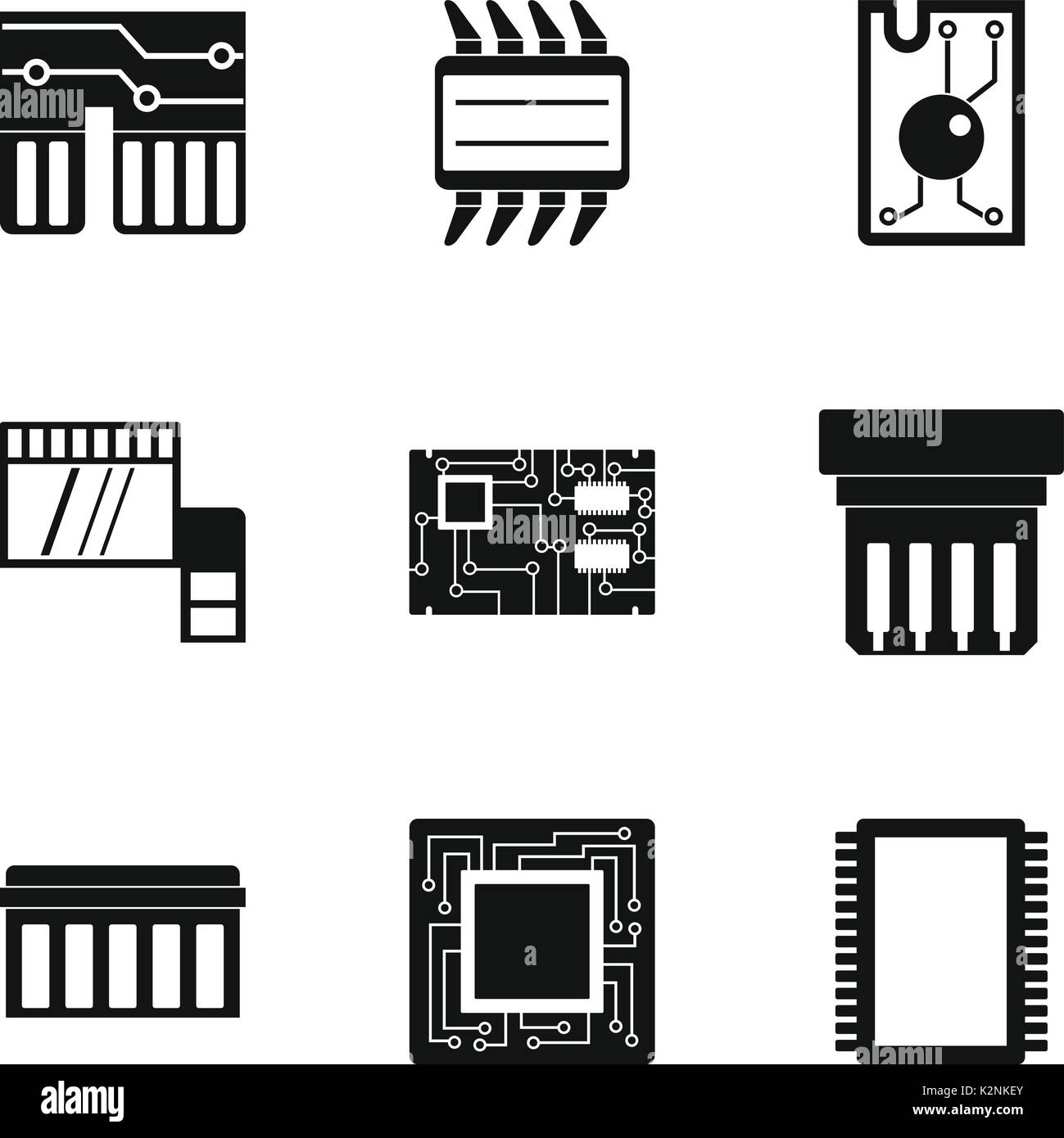 Hardware icons set, simple style Stock Vector Image & Art Alamy