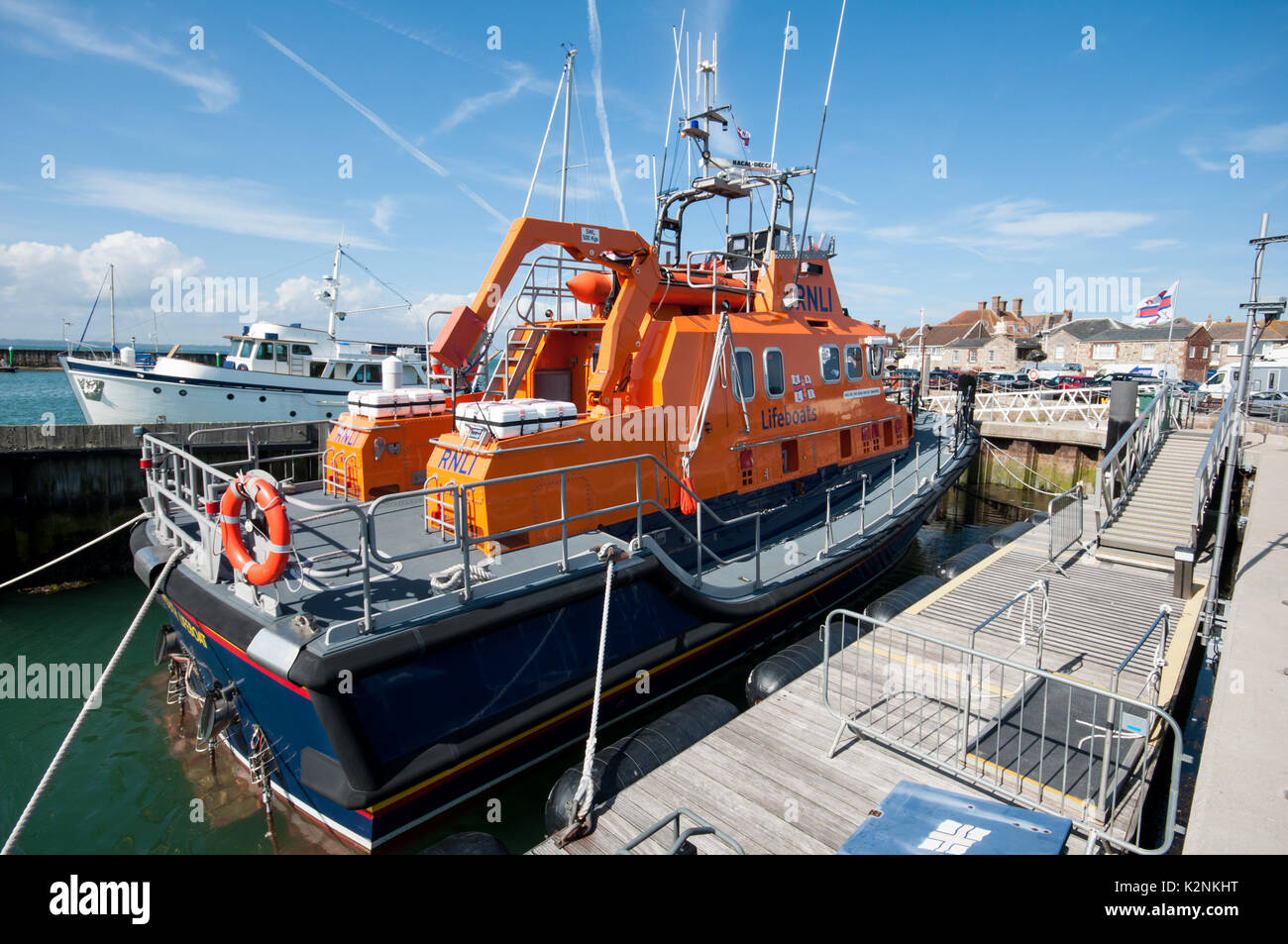 RNLI Lifeboat at Yarmouth, Isle of Wight, United Kingdom Stock Photo