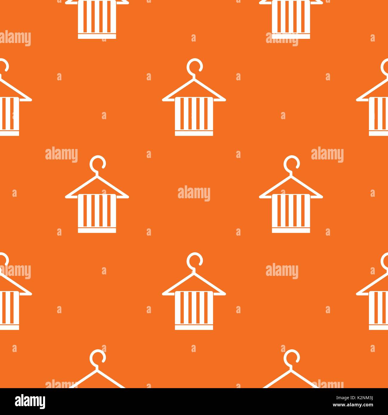 Scarf on a coat hanger pattern seamless Stock Vector