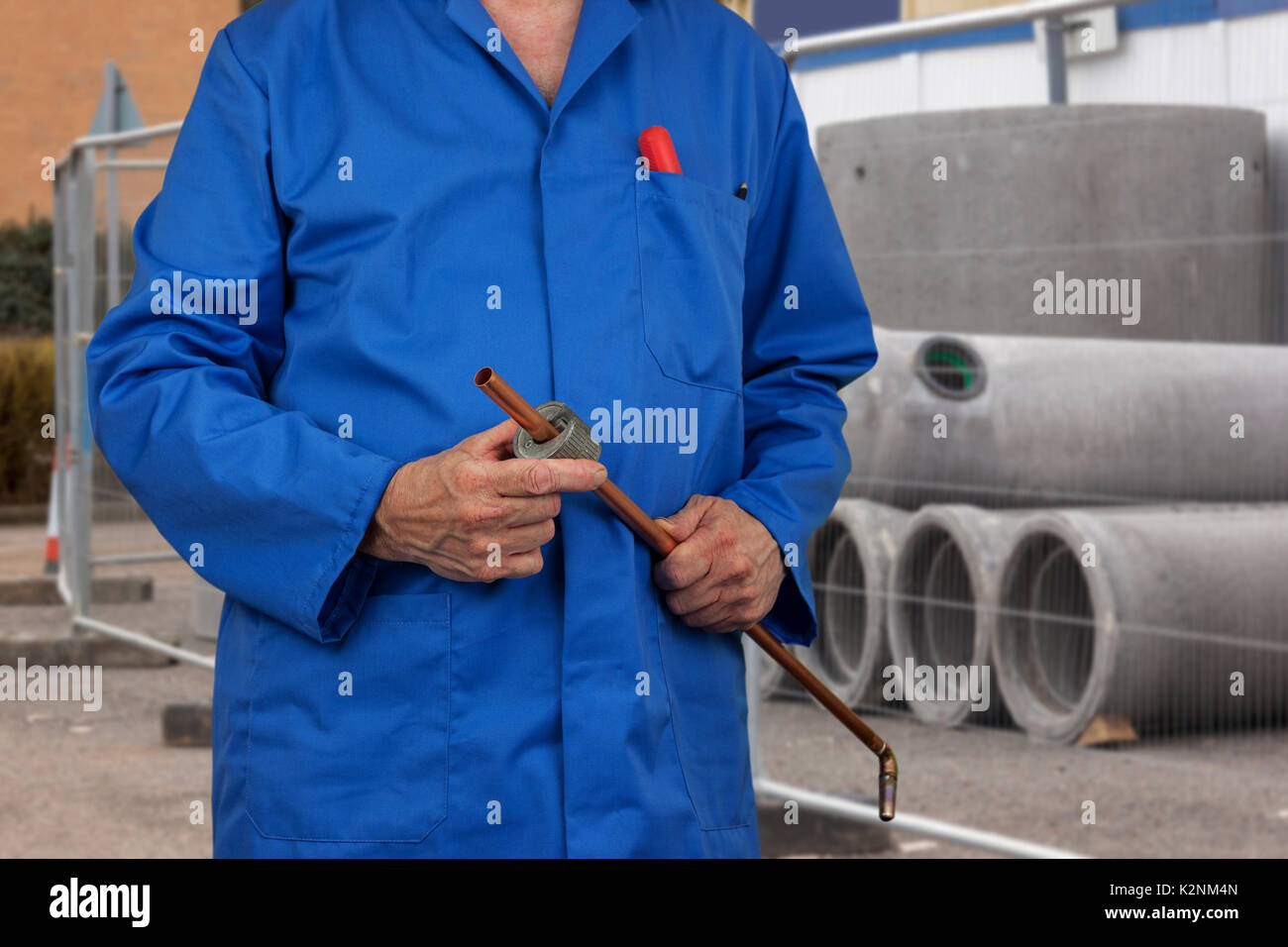 Copper pipes plumber hires stock photography and images Alamy
