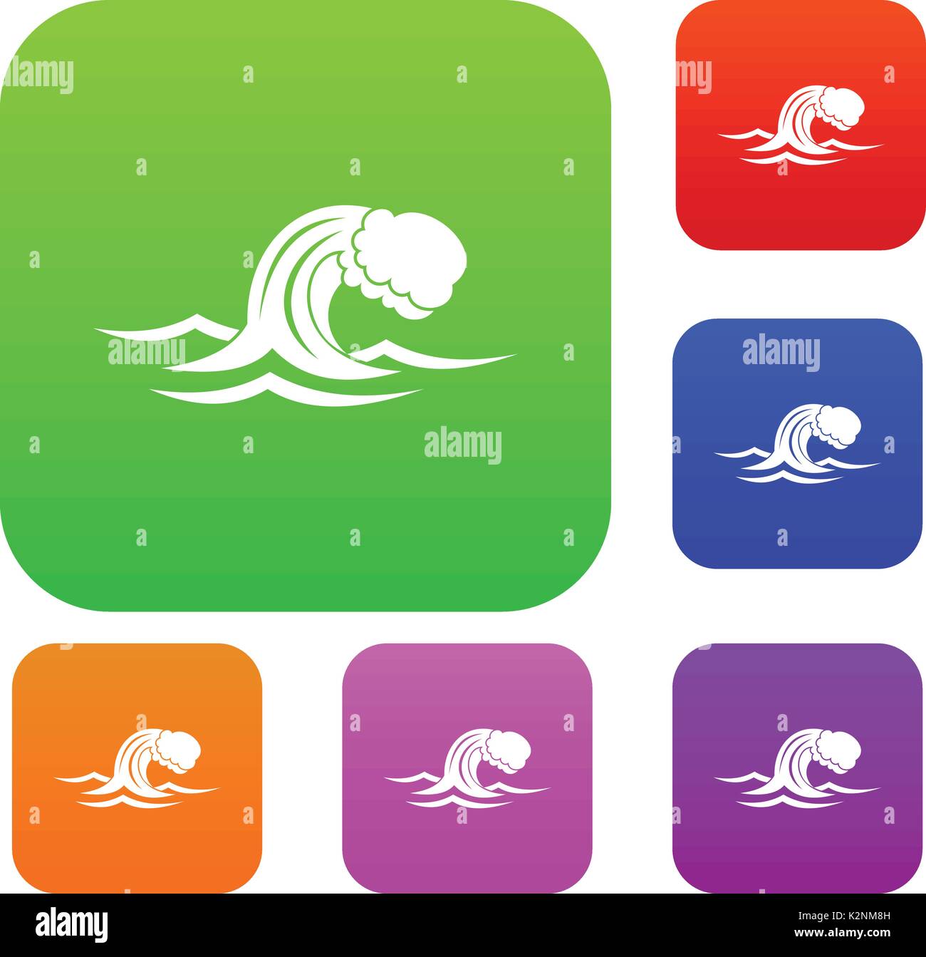 Foamy wave set collection Stock Vector Image & Art - Alamy