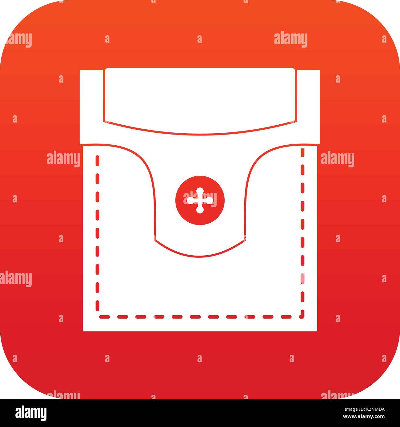 Valve pocket with button icon digital red Stock Vector Image & Art - Alamy