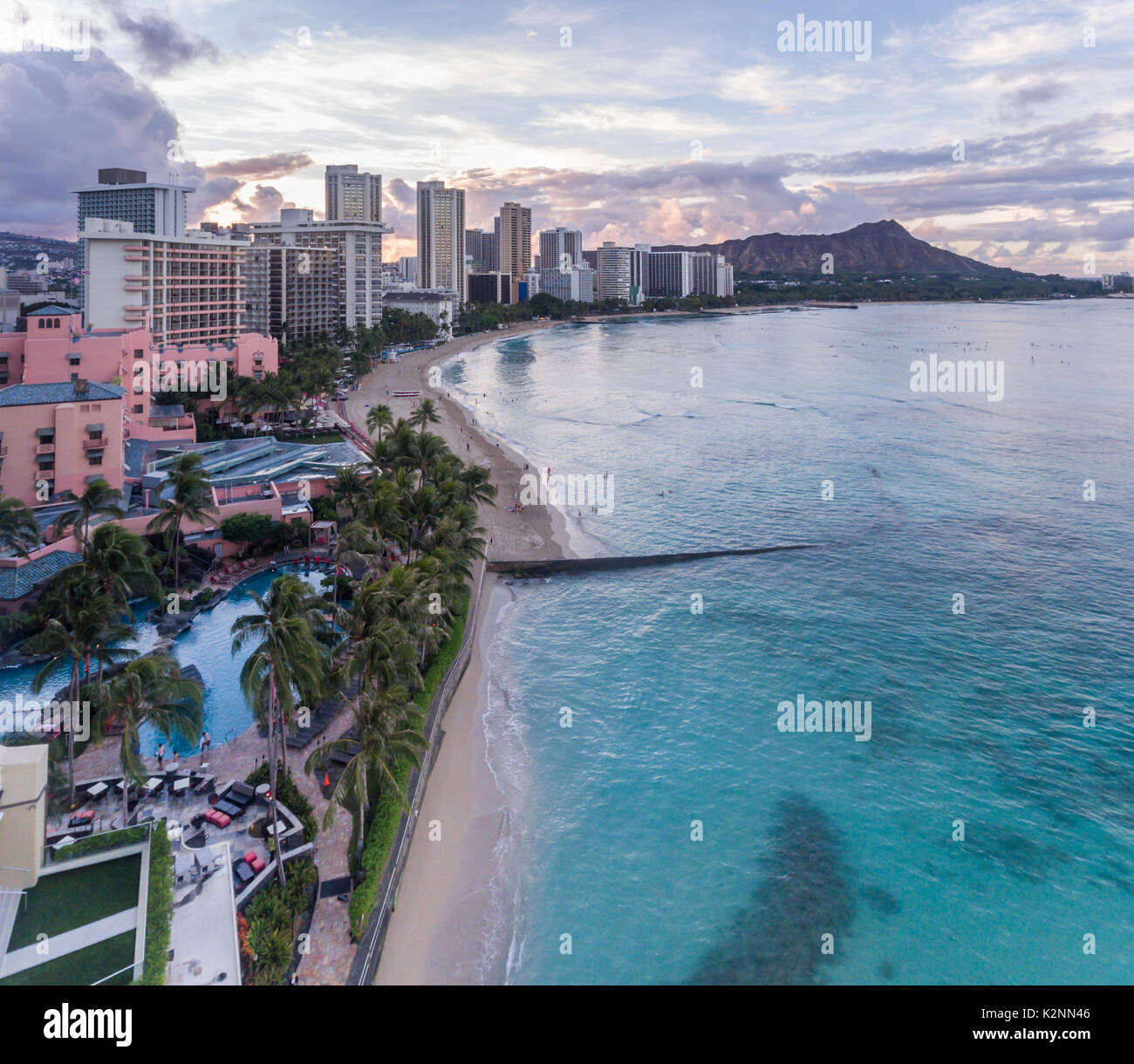 Waikiki breakwater hi-res stock photography and images - Alamy