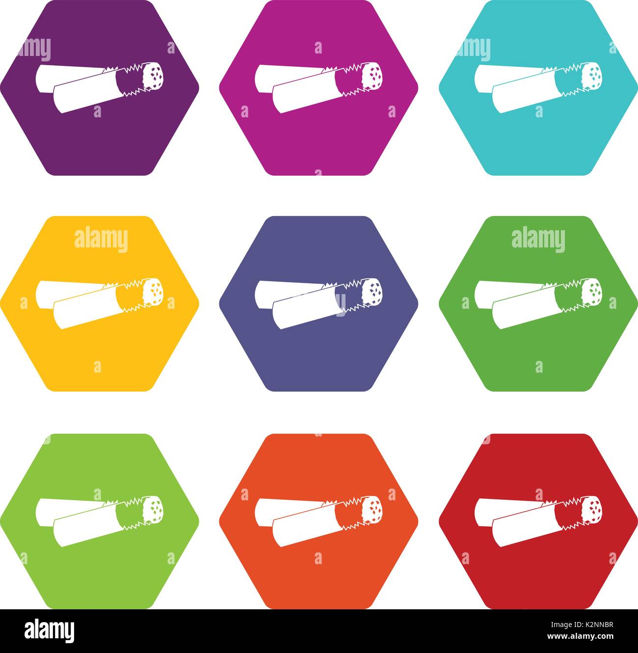 Cigarette butt icon set color hexahedron Stock Vector Image & Art - Alamy