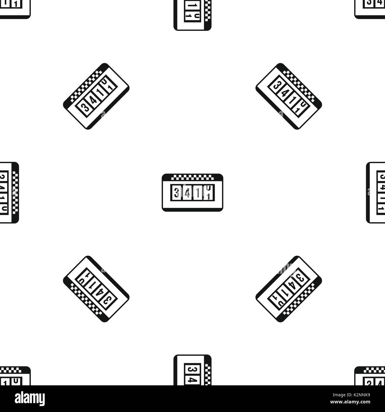 Taximeter pattern seamless black Stock Vector