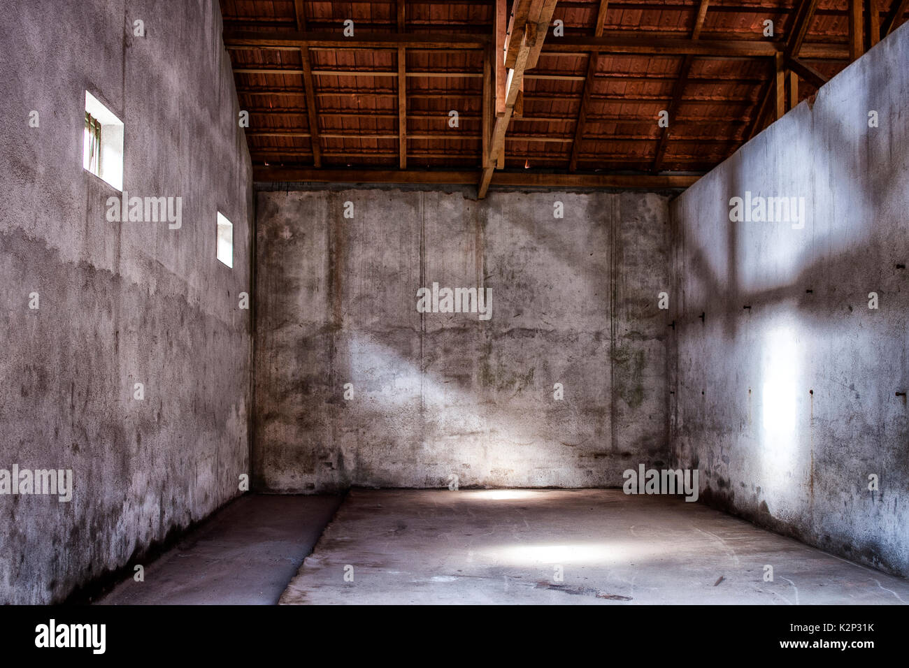 Empty room in an abandoned industrial building. Pomerode, Santa Catarina, Brazil Stock Photo