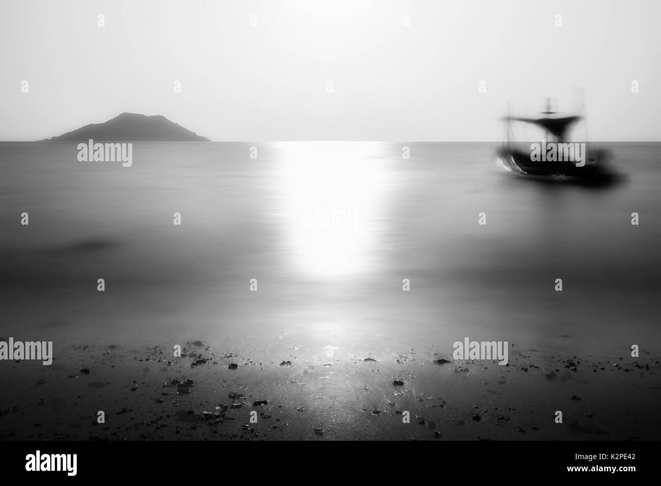 Seascape natural light Black and White Stock Photos & Images - Alamy