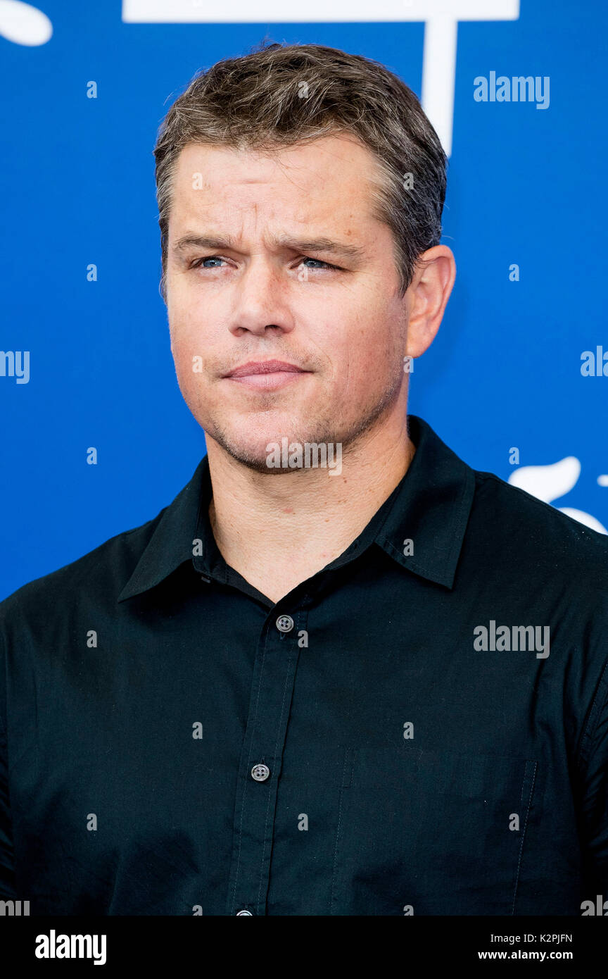 Venice, Italy. 30th Aug, 2017. Matt Damon during the 'Downsizing' photocall at the 74th Venice International Film Festival on August 30, 2017 Credit: Geisler-Fotopress/Alamy Live News Stock Photo
