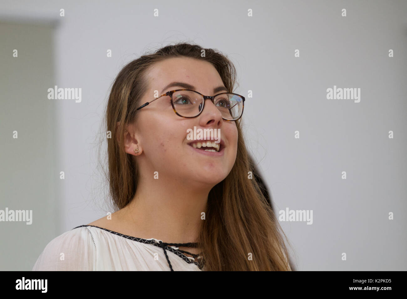 London, UK. 31st Aug, 2017. Rose Ash joined London's top young buskers who took part in a boot camp with music industry experts at the Umbrella Rooms music studios in the heart of the West End before going head-to-head at the Gigs Grand Final at Westfield this Sunday. Twelve competitors have made it through to the Grand Final, where they will battle it out for the title of Gigs Champion 2017 and a range of top prizes including a London Underground busking licence, studio time and busking equipment and a busking trip to Paris Credit: Keith Larby/Alamy Live News Stock Photo