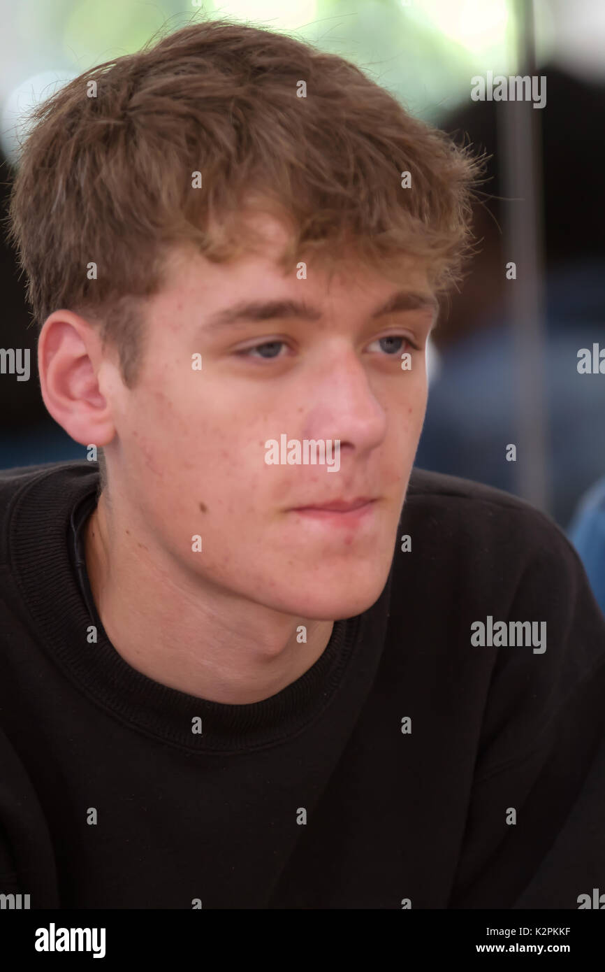 London,UK,31st August 2017,Zach joined London’s top young buskers who took part in a boot camp with music industry experts at the Umbrella Rooms music studios in the heart of the West End before going head-to-head at the Gigs Grand Final at Westfield this Sunday. Twelve competitors have made it through to the Grand Final, where they will battle it out for the title of Gigs Champion 2017 and a range of top prizes including a London Underground busking licence, studio time and busking equipment and a busking trip to Paris©Keith Larby/Alamy Live News Stock Photo