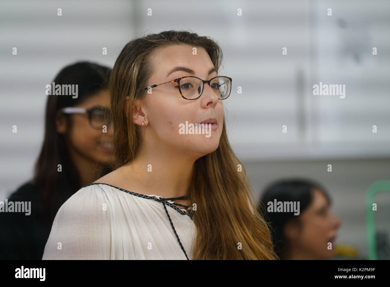 Shaftesbury Ave, London, England, UK. 31st Aug, 2017. Rose Ash - Songwriting Prize finalists, preparing for Mayor's Gigs competition at the Umbrella Rooms music studios before going head-to-head at the Gigs Grand Final over the weekend. Credit: See Li/Alamy Live News Stock Photo