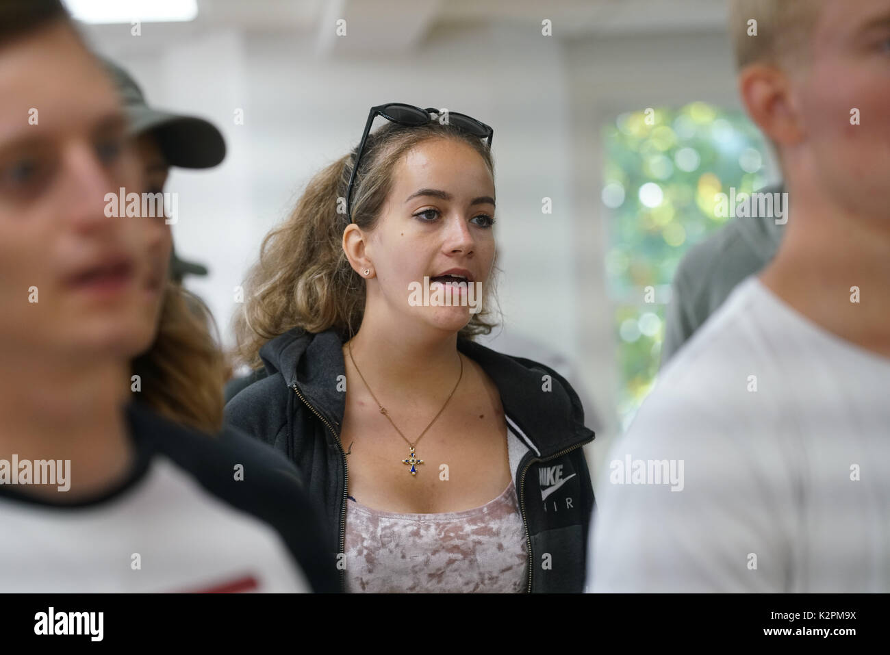 Shaftesbury Ave, London, England, UK. 31st Aug, 2017. Maeve Fitzpatrick – Lambeth, preparing for Mayor's Gigs competition at the Umbrella Rooms music studios before going head-to-head at the Gigs Grand Final over the weekend. Credit: See Li/Alamy Live News Stock Photo