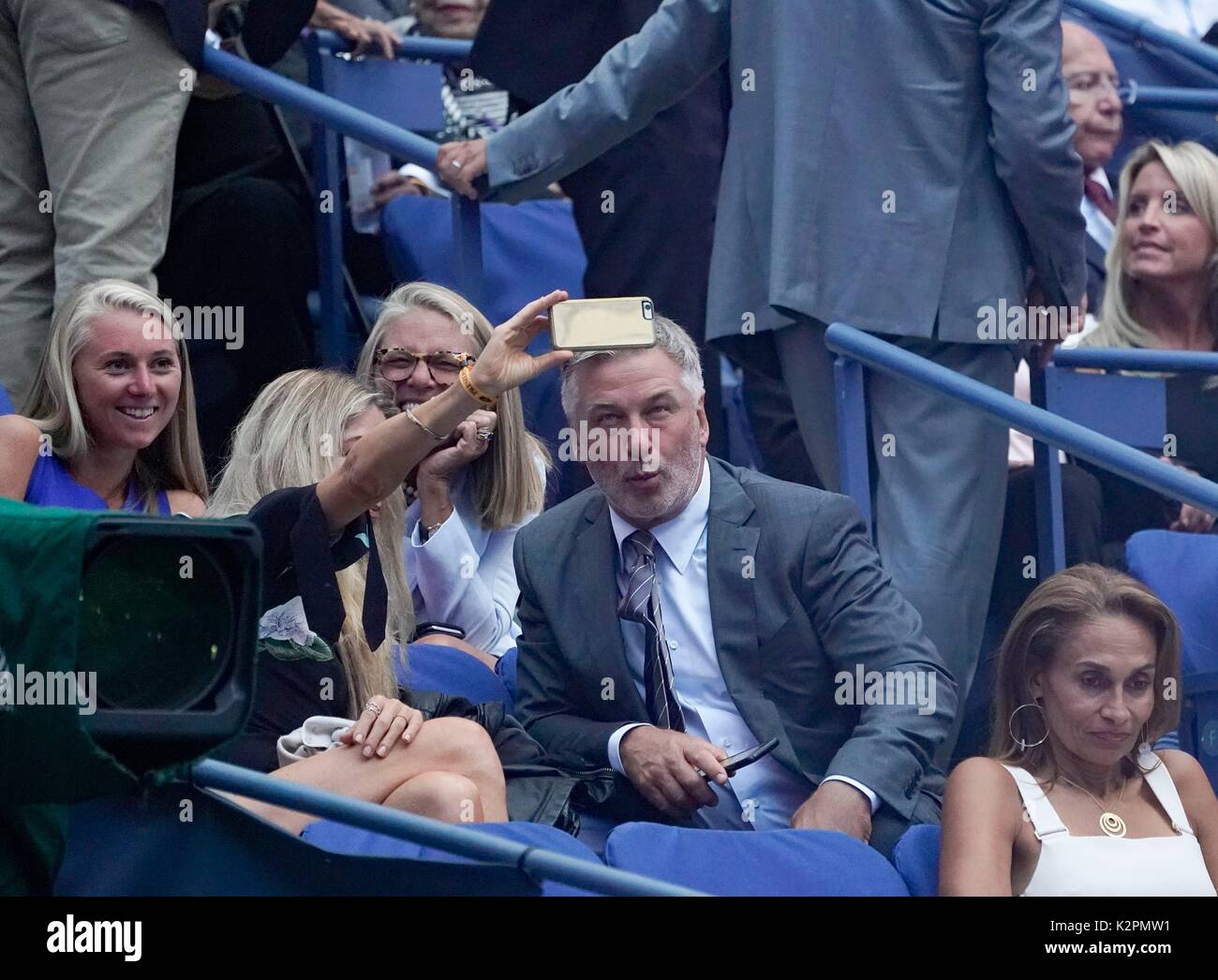 Alec Baldwin In Attendance For Us Open Tennis Championships Mon Stock Photo Alamy