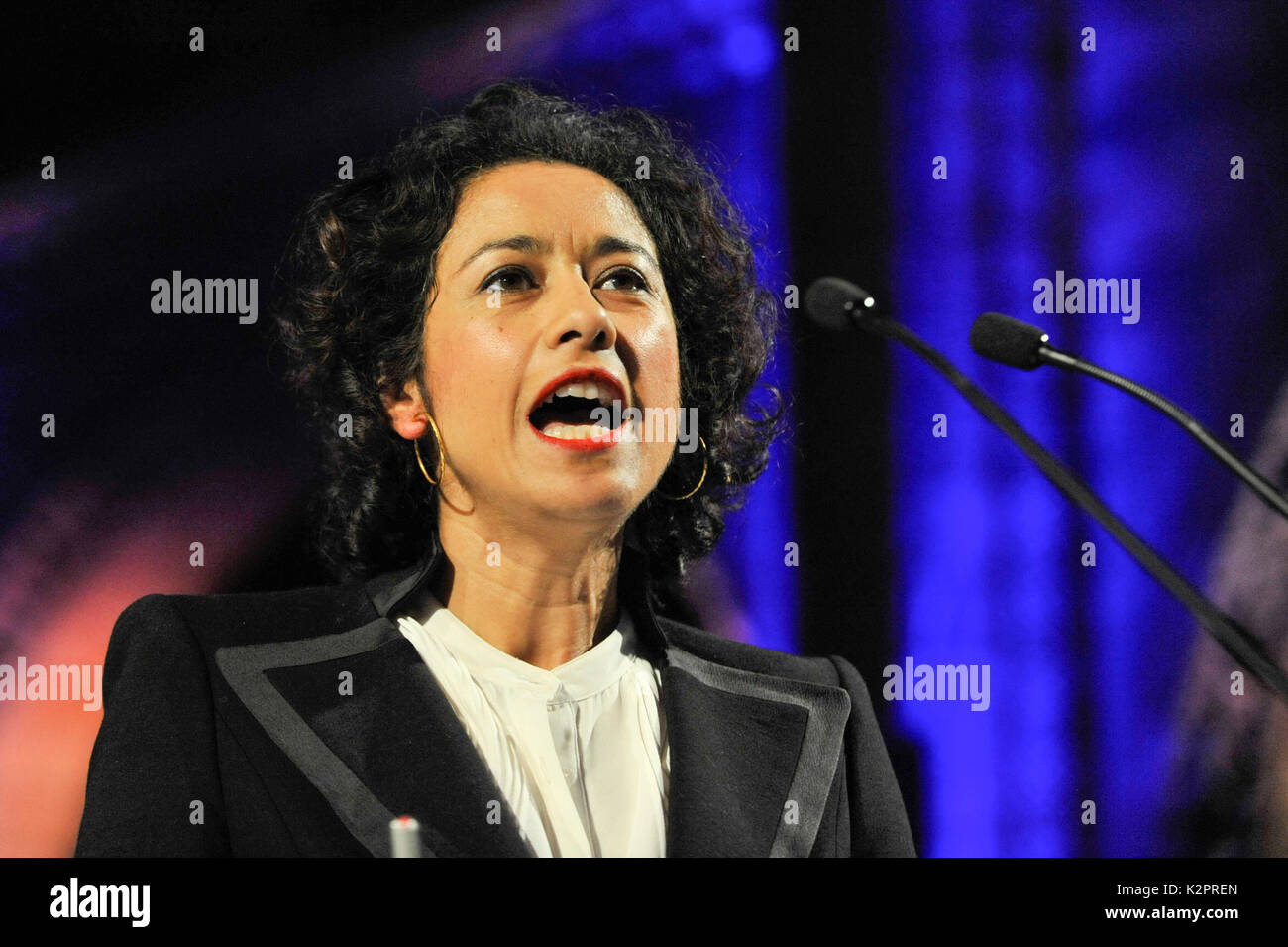 London, UK. 31 August 2017. Samira Ahmed, broadcaster and journalist ...