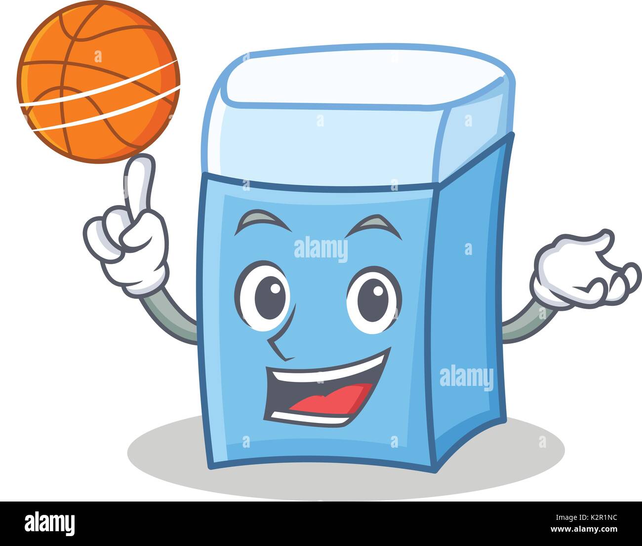 Playing basketball eraser character mascot style Stock Vector Image