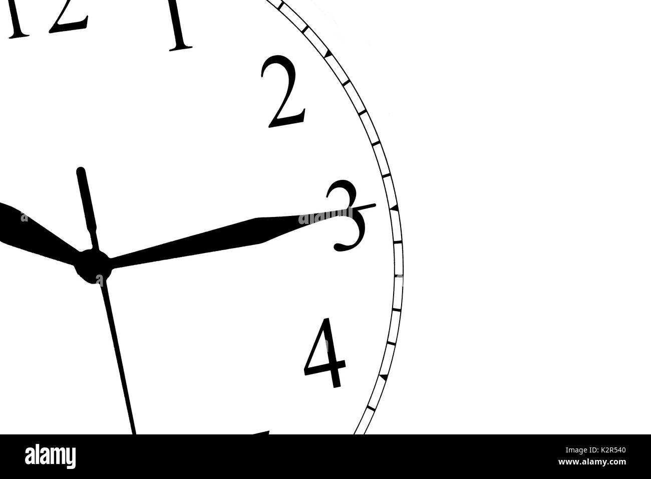 Clock face showing time three hires stock photography and images Alamy