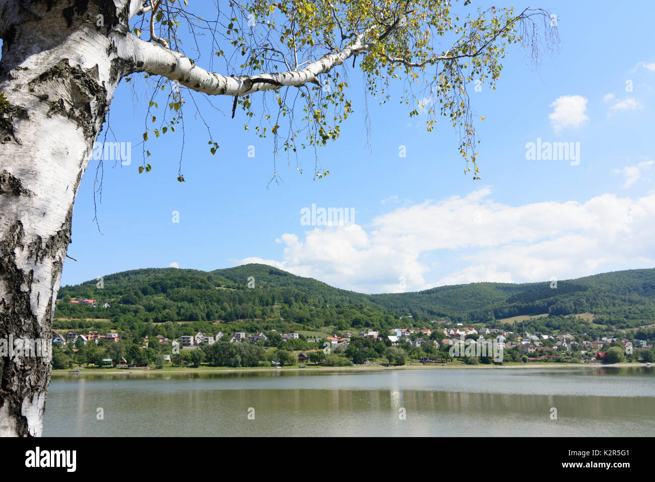 Nosice Reservoir of Vah river, Nosice, Slovakia Stock Photo
