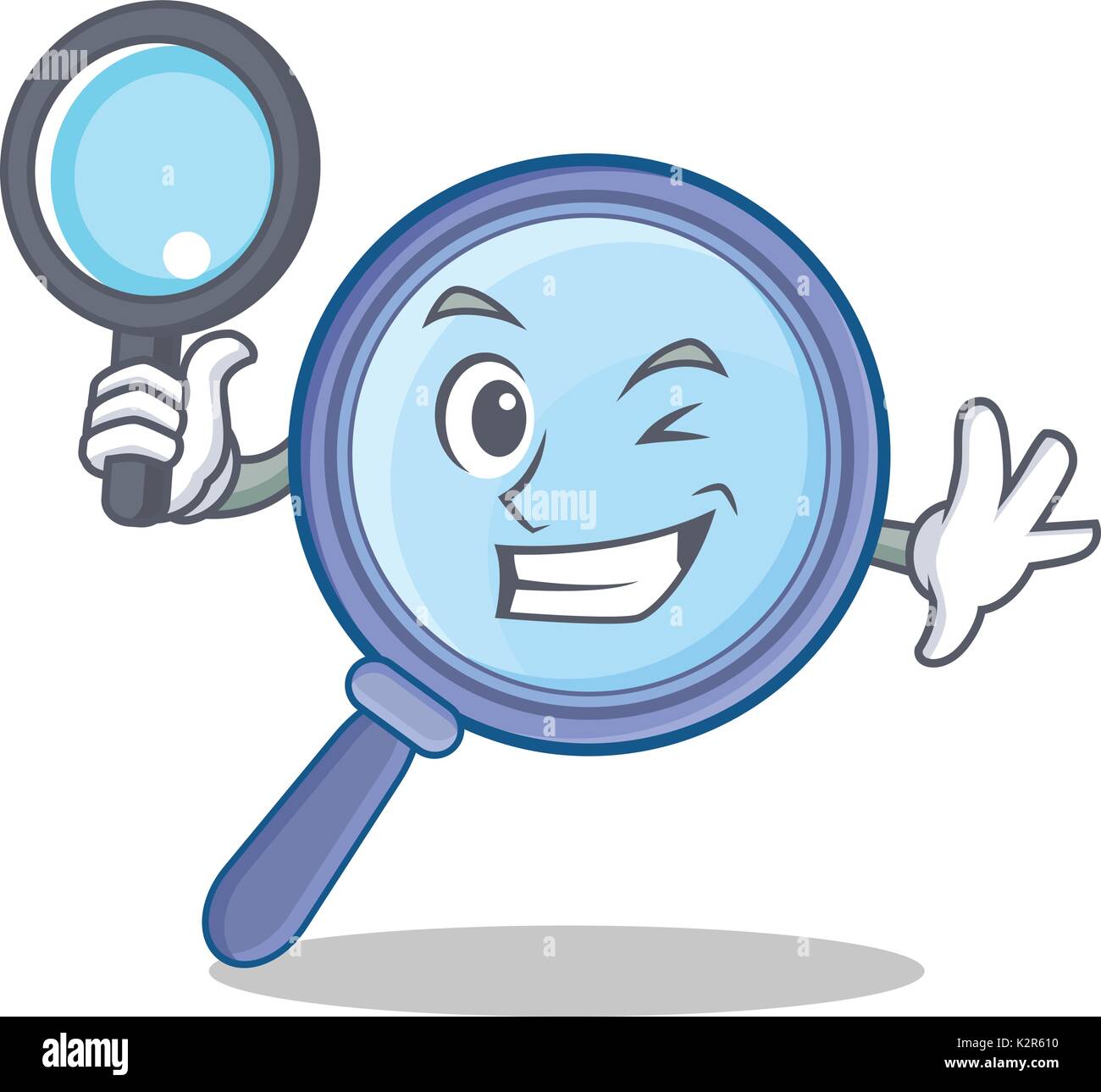 Detective magnifying glass character cartoon Stock Vector Image & Art -  Alamy