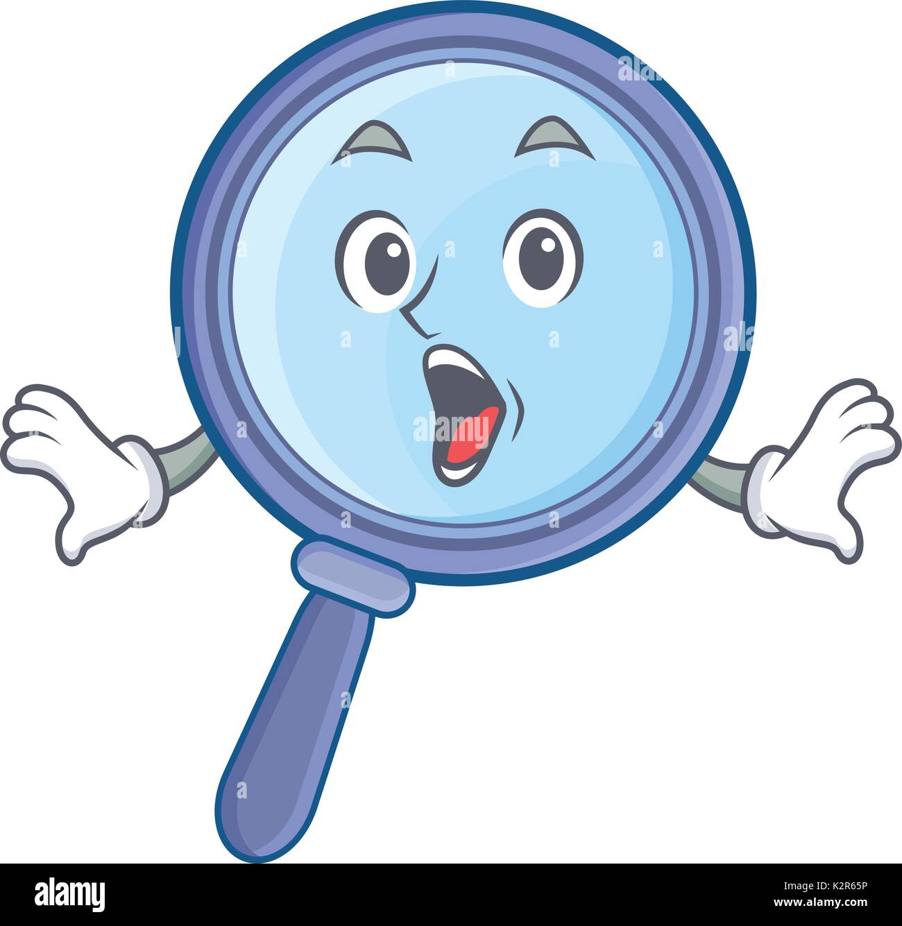 Surprised magnifying glass character cartoon Stock Vector Image & Art ...