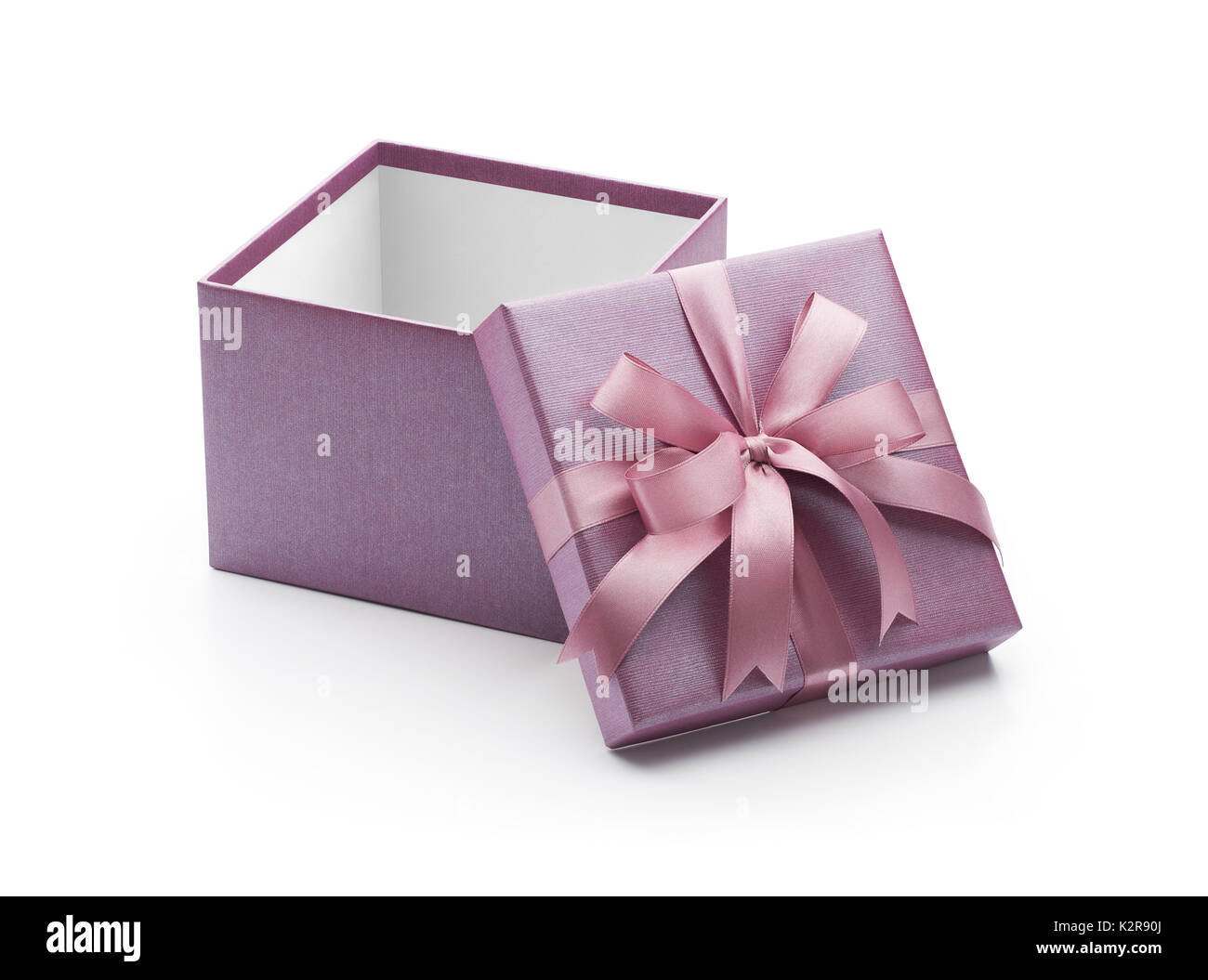 Open gift box isolated on white background - Clipping path included Stock Photo