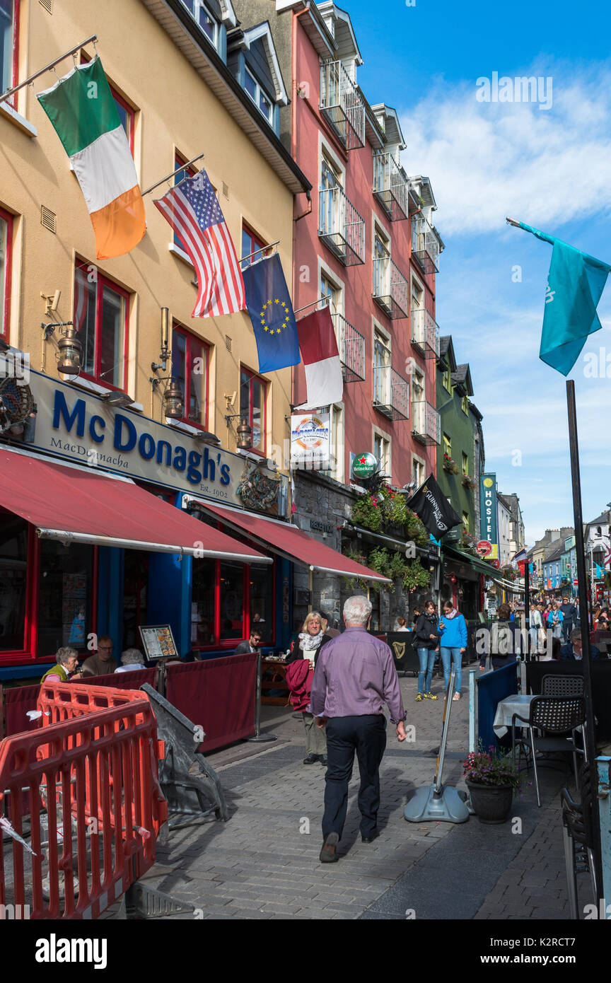 McDonagh's seafood restaurant located in Quay Street, Galway, Ireland Stock Photo
