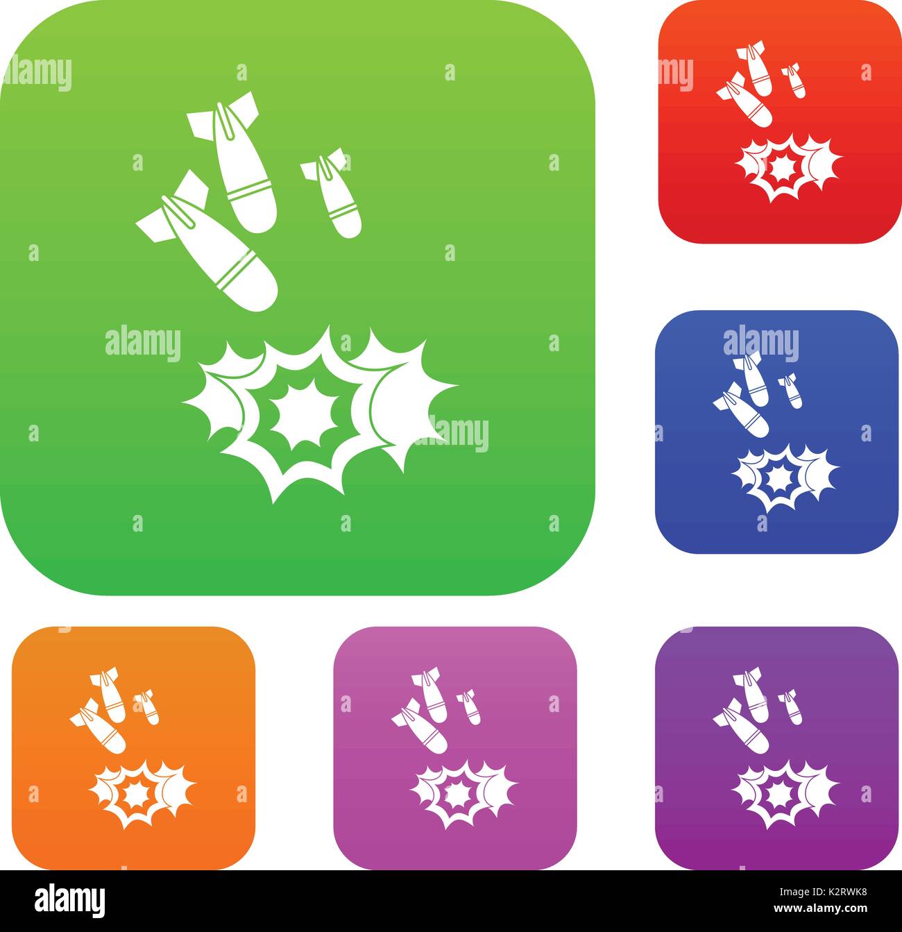 Bomb set collection Stock Vector Image & Art - Alamy