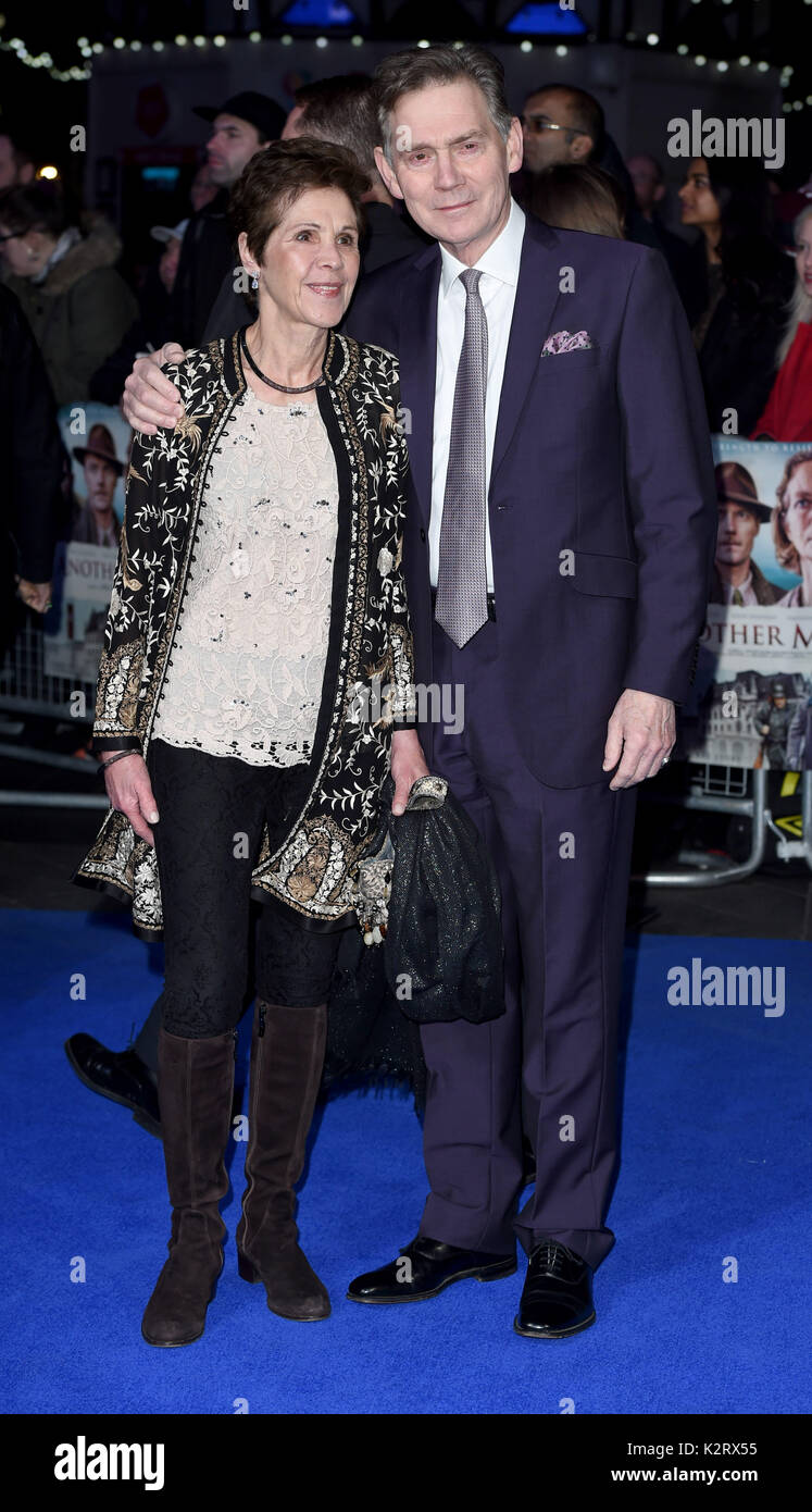 Photo Must Be Credited ©Alpha Press 079965 16/03/2017  Anthony Andrews and Wife Georgina  The World Charity Premiere Of Another Mothers Son at Odeon Leicester Square London Stock Photo