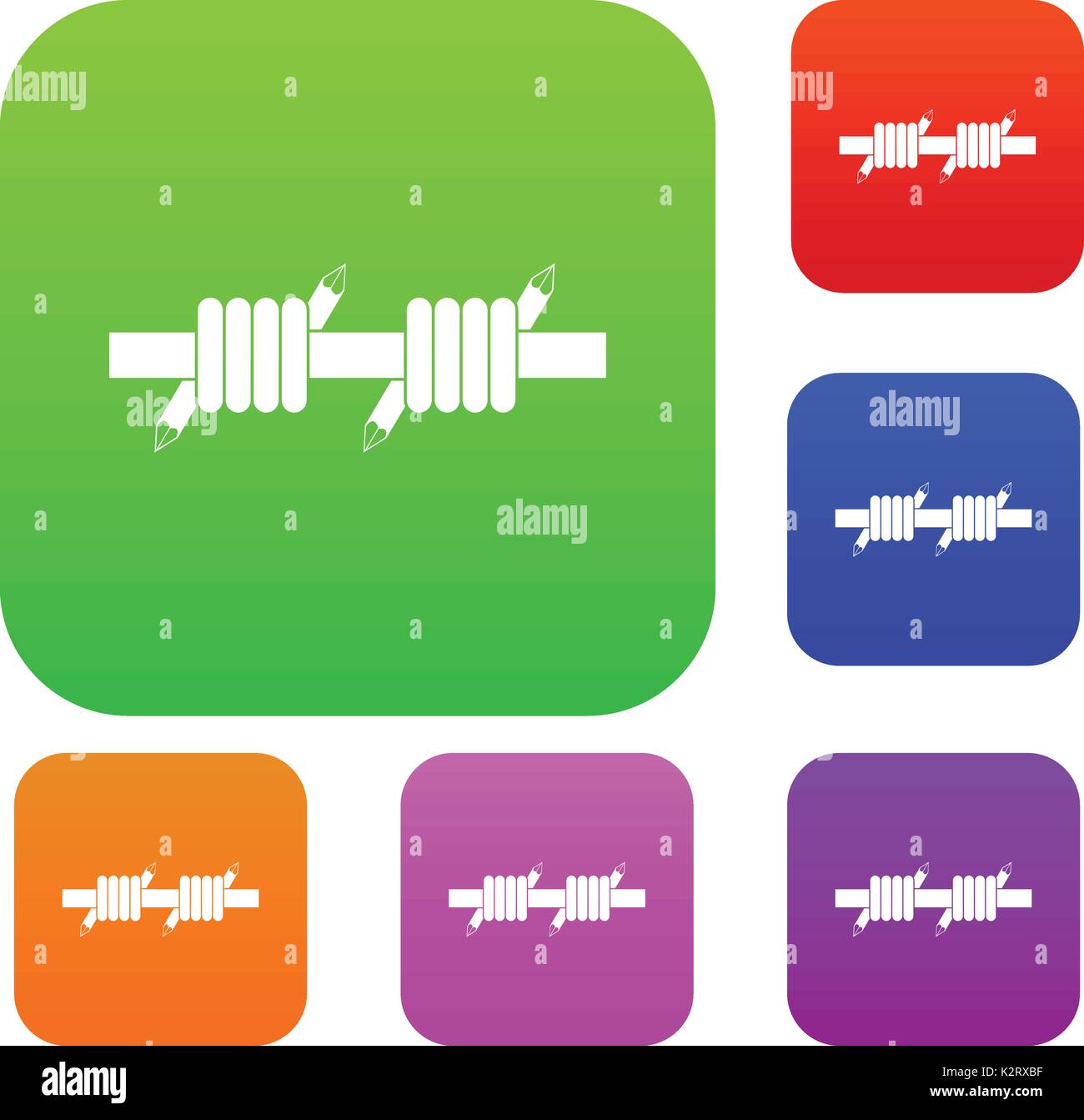 Barbed wire set collection Stock Vector Image & Art - Alamy