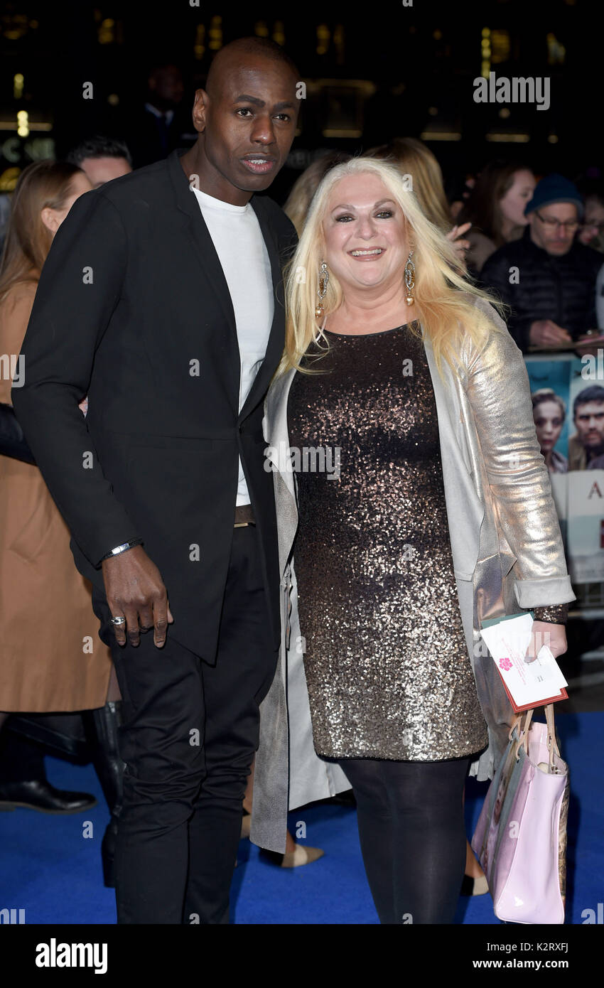 Photo Must Be Credited ©Alpha Press 079965 16/03/2017 Ben Ofoedu and Vanessa Feltz The World Charity Premiere Of Another Mothers Son at Odeon Leicester Square London Stock Photo