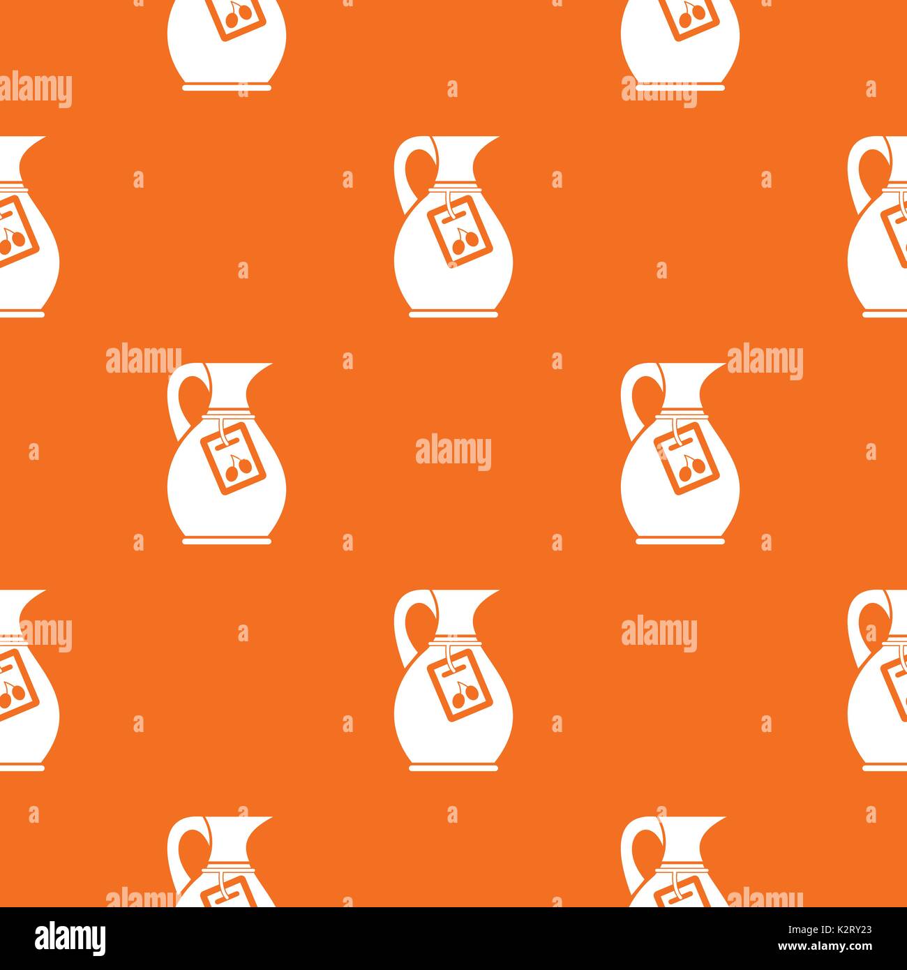Jug with olive oil pattern seamless Stock Vector